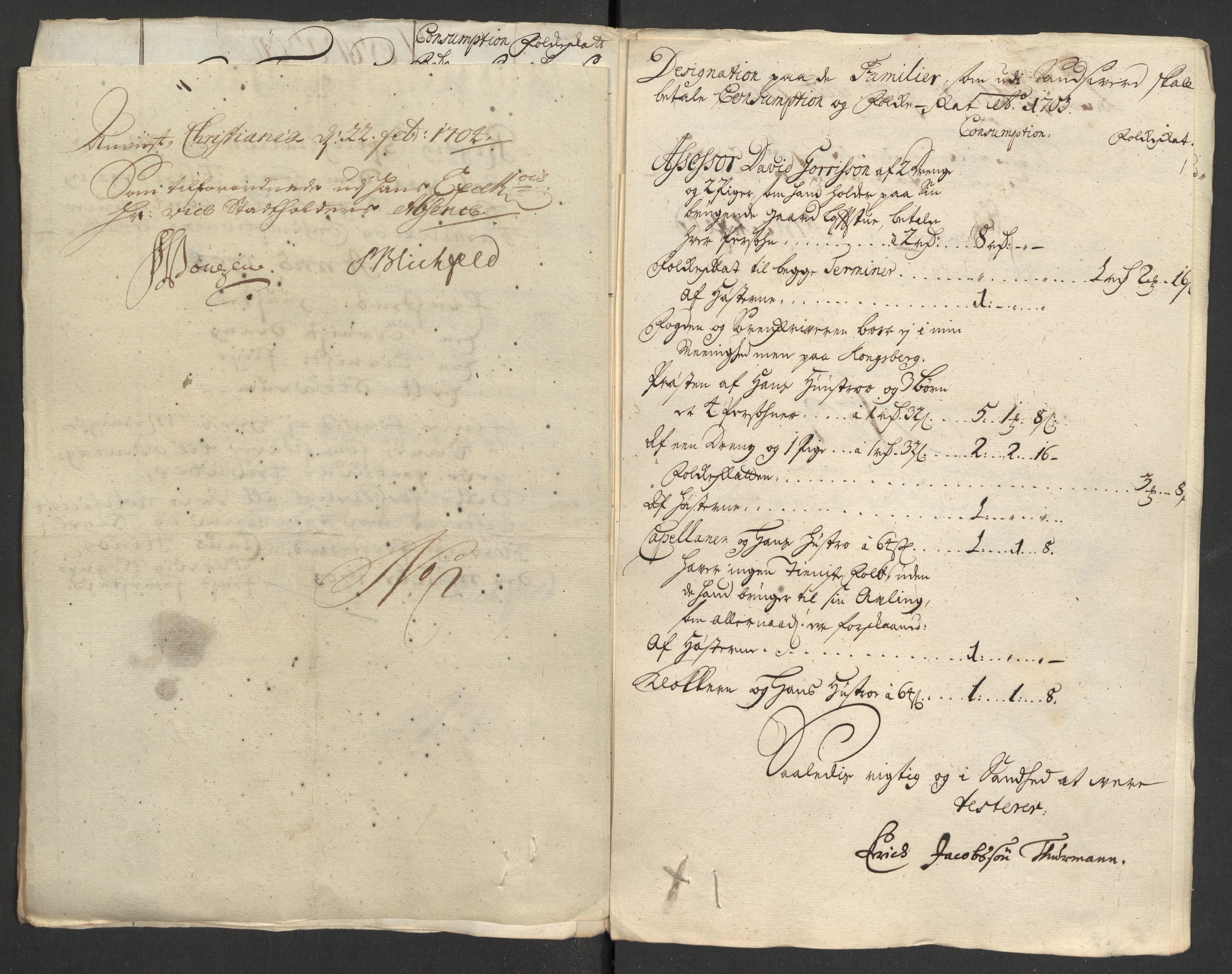 Rentekammeret inntil 1814, Reviderte regnskaper, Fogderegnskap, RA/EA-4092/R24/L1581: Fogderegnskap Numedal og Sandsvær, 1703, p. 208