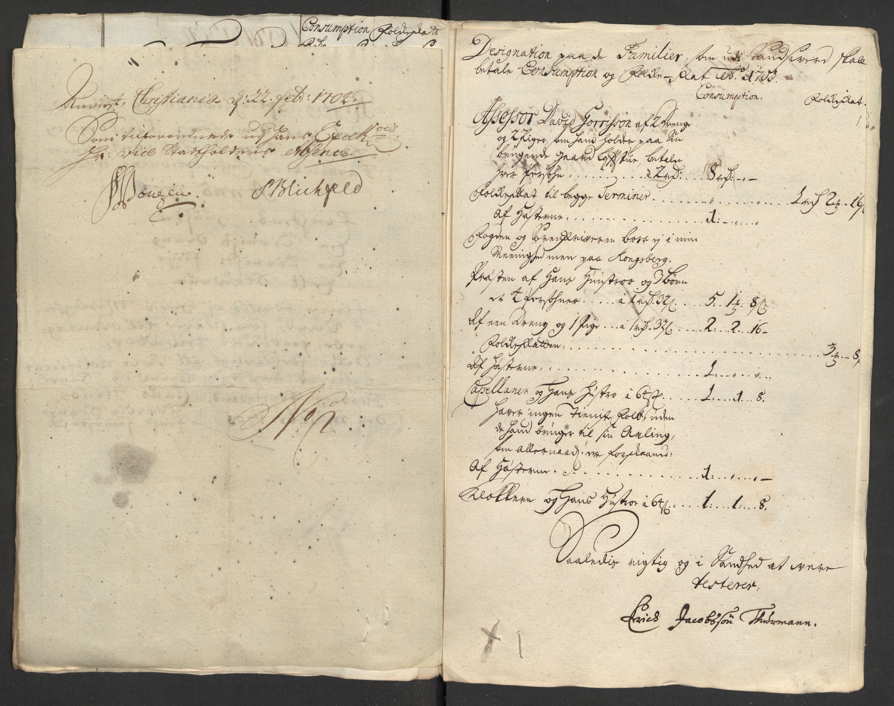 Rentekammeret inntil 1814, Reviderte regnskaper, Fogderegnskap, AV/RA-EA-4092/R24/L1581: Fogderegnskap Numedal og Sandsvær, 1703, p. 208