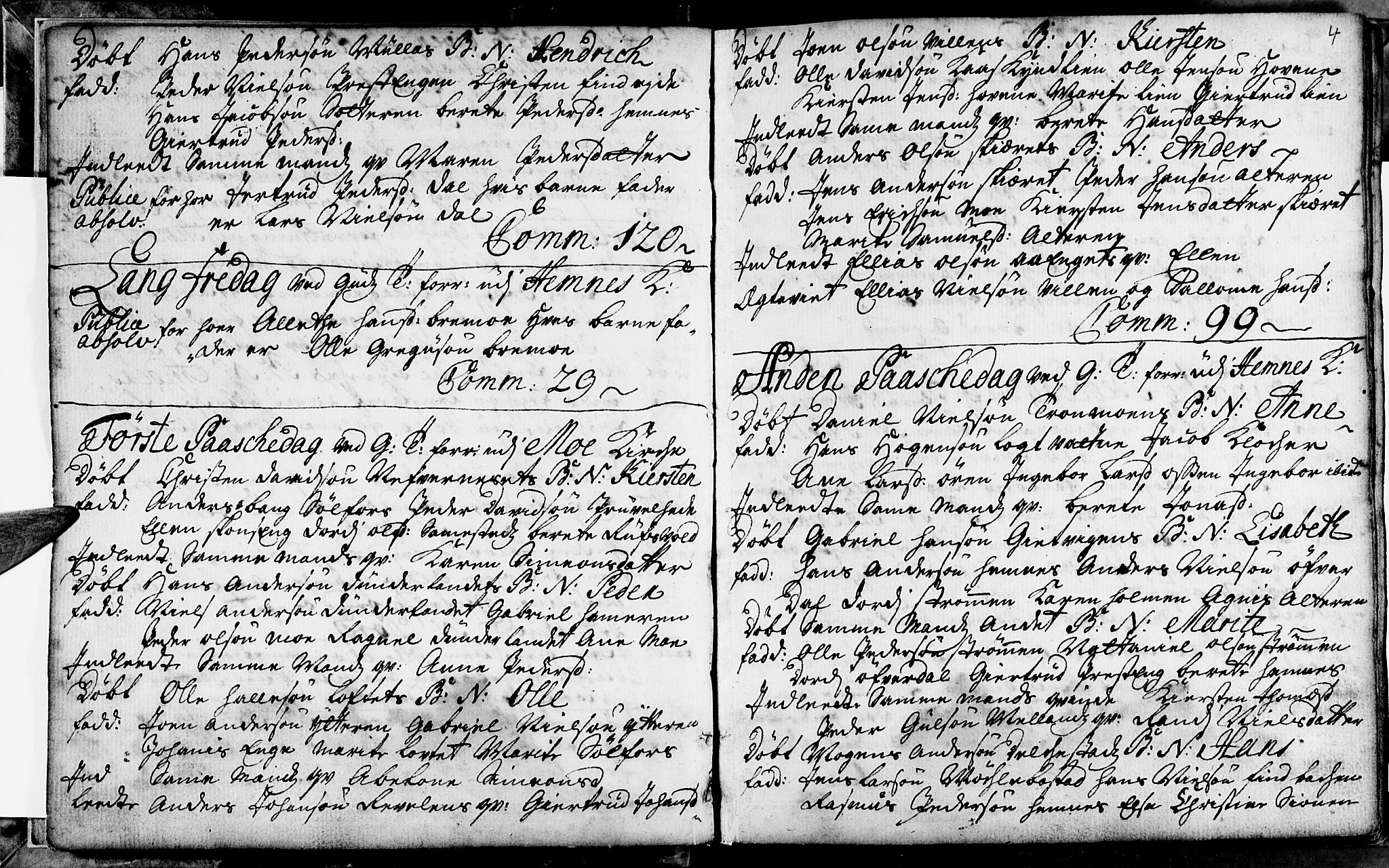Ministerialprotokoller, klokkerbøker og fødselsregistre - Nordland, SAT/A-1459/825/L0346: Parish register (official) no. 825A02, 1729-1748, p. 4
