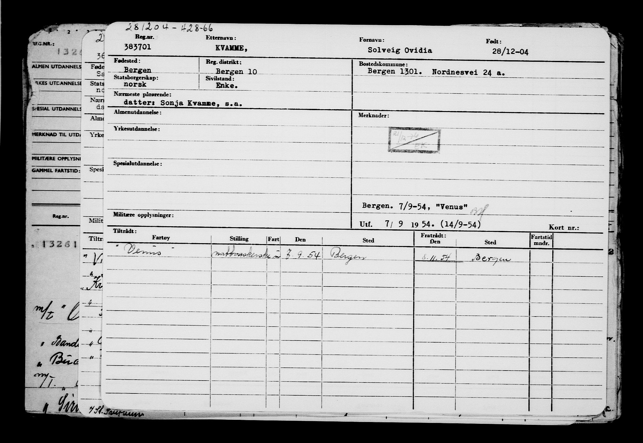 Direktoratet for sjømenn, AV/RA-S-3545/G/Gb/L0056: Hovedkort, 1904, p. 809