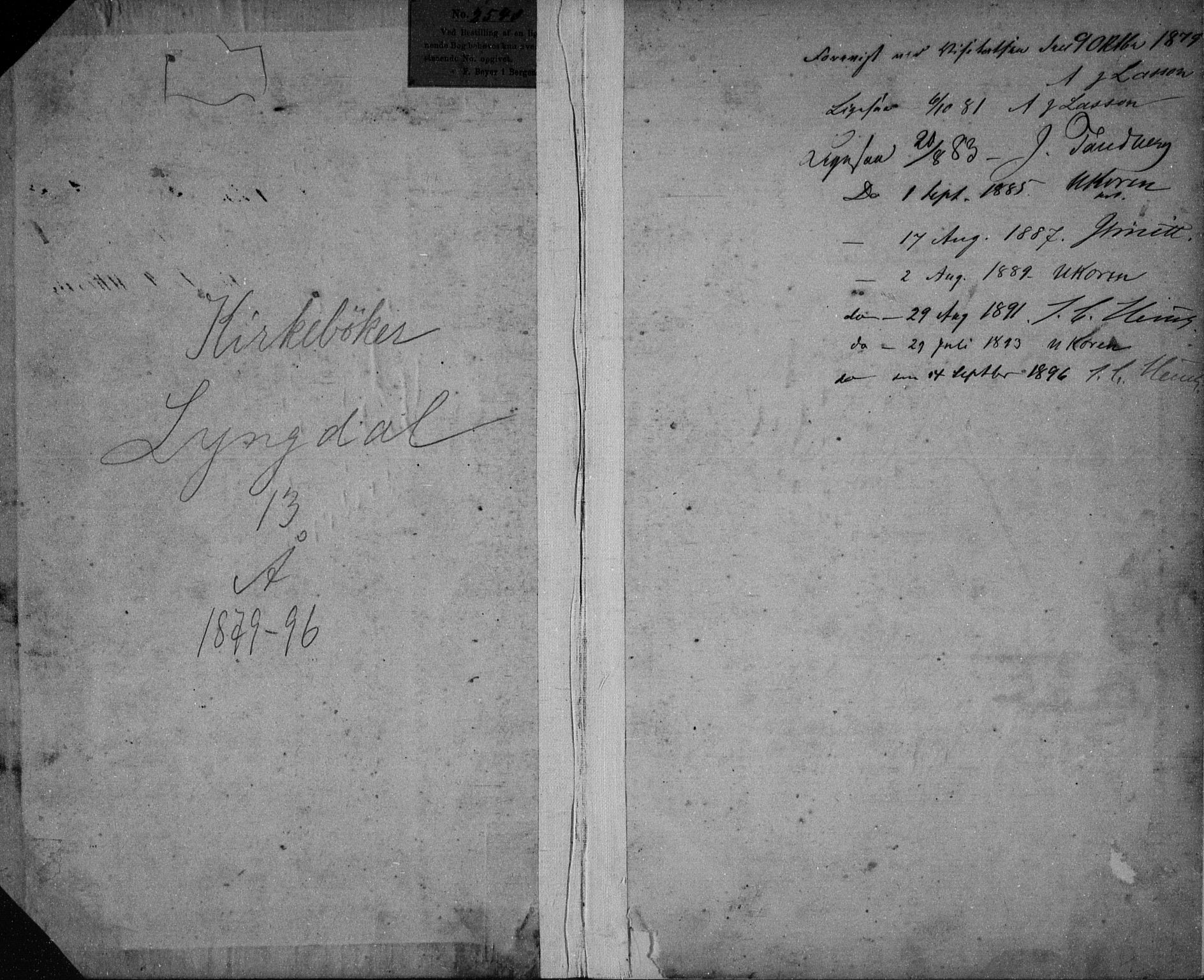 Lyngdal sokneprestkontor, SAK/1111-0029/F/Fb/Fbc/L0004: Parish register (copy) no. B 4, 1878-1896