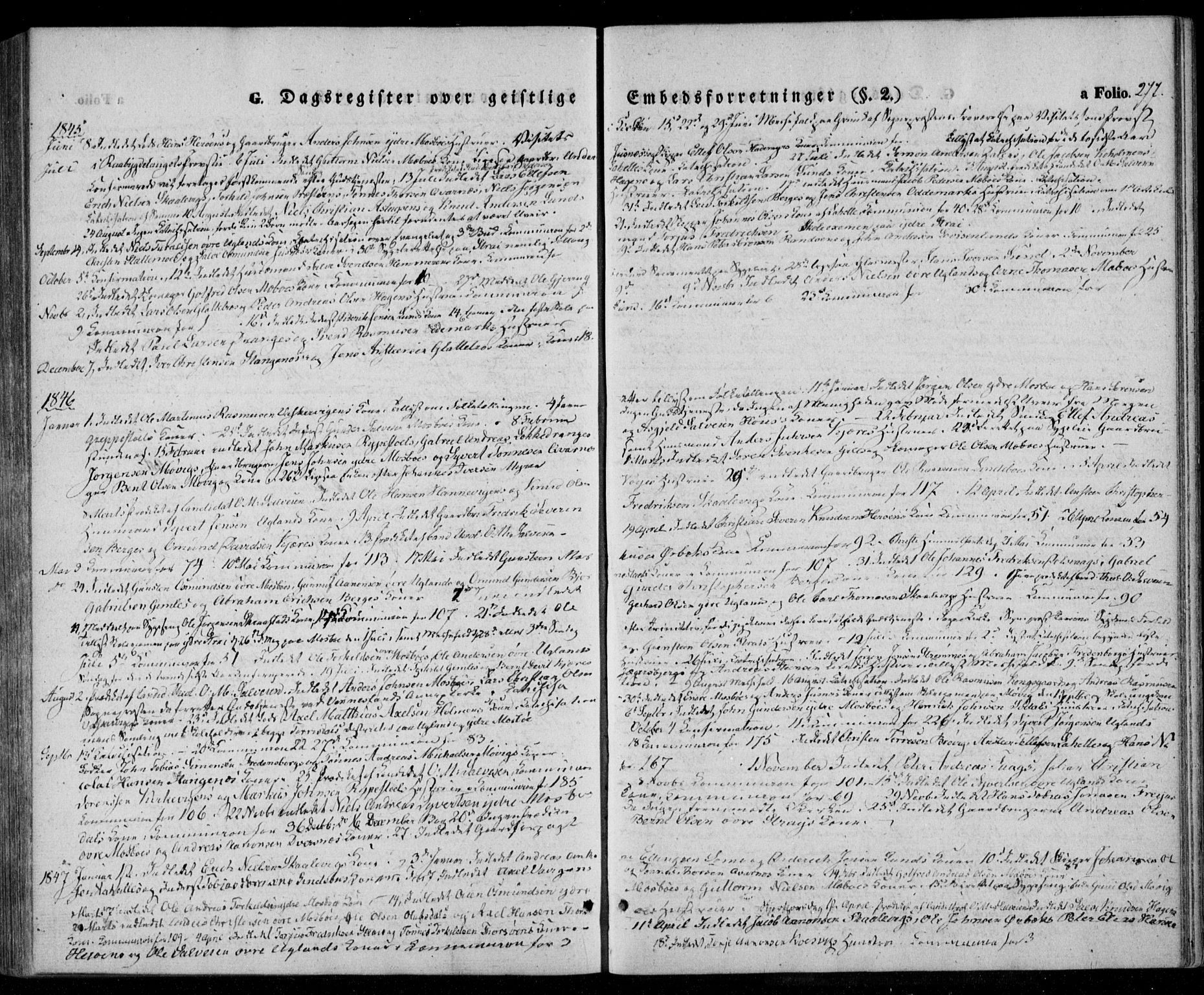 Oddernes sokneprestkontor, AV/SAK-1111-0033/F/Fa/Faa/L0006: Parish register (official) no. A 6, 1838-1851, p. 277