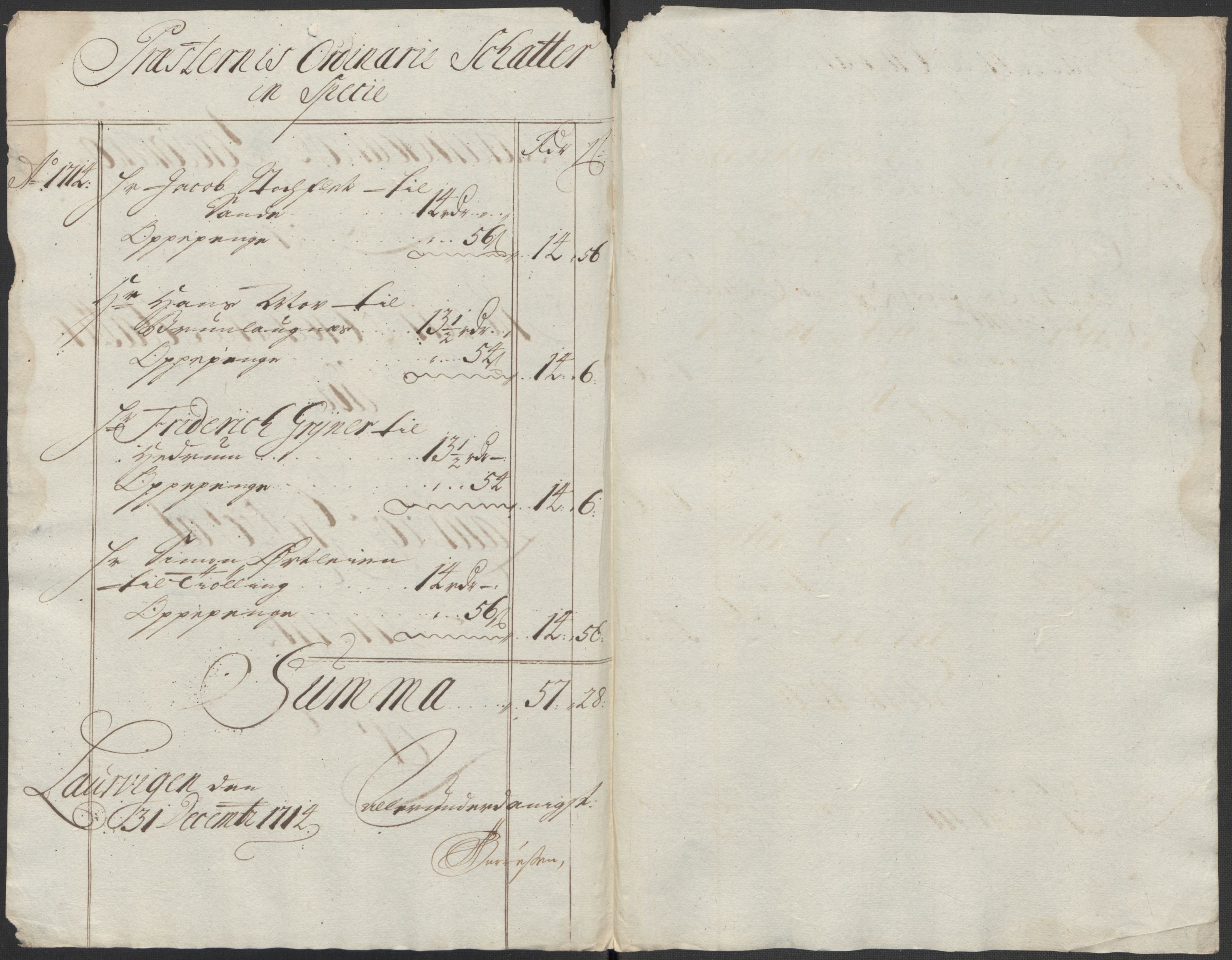 Rentekammeret inntil 1814, Reviderte regnskaper, Fogderegnskap, AV/RA-EA-4092/R33/L1986: Fogderegnskap Larvik grevskap, 1714-1715, p. 150