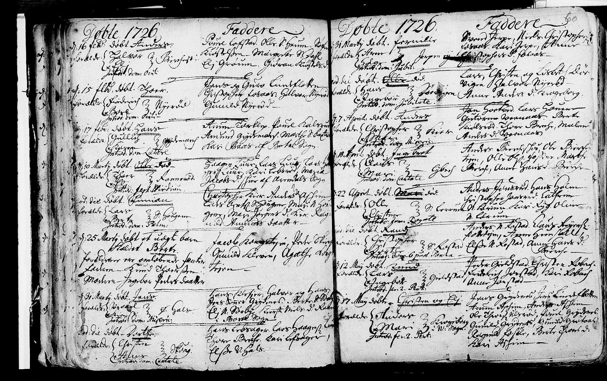 Våle kirkebøker, SAKO/A-334/F/Fa/L0002: Parish register (official) no. I 2, 1705-1732, p. 60