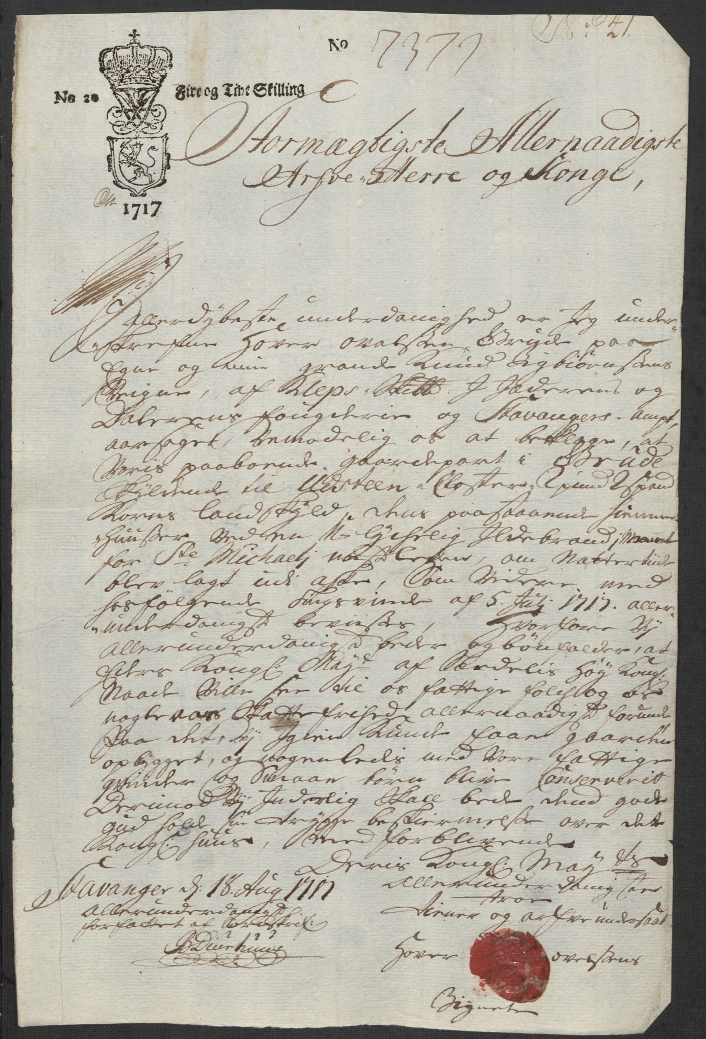 Rentekammeret inntil 1814, Reviderte regnskaper, Fogderegnskap, AV/RA-EA-4092/R46/L2742: Fogderegnskap Jæren og Dalane, 1717, p. 183