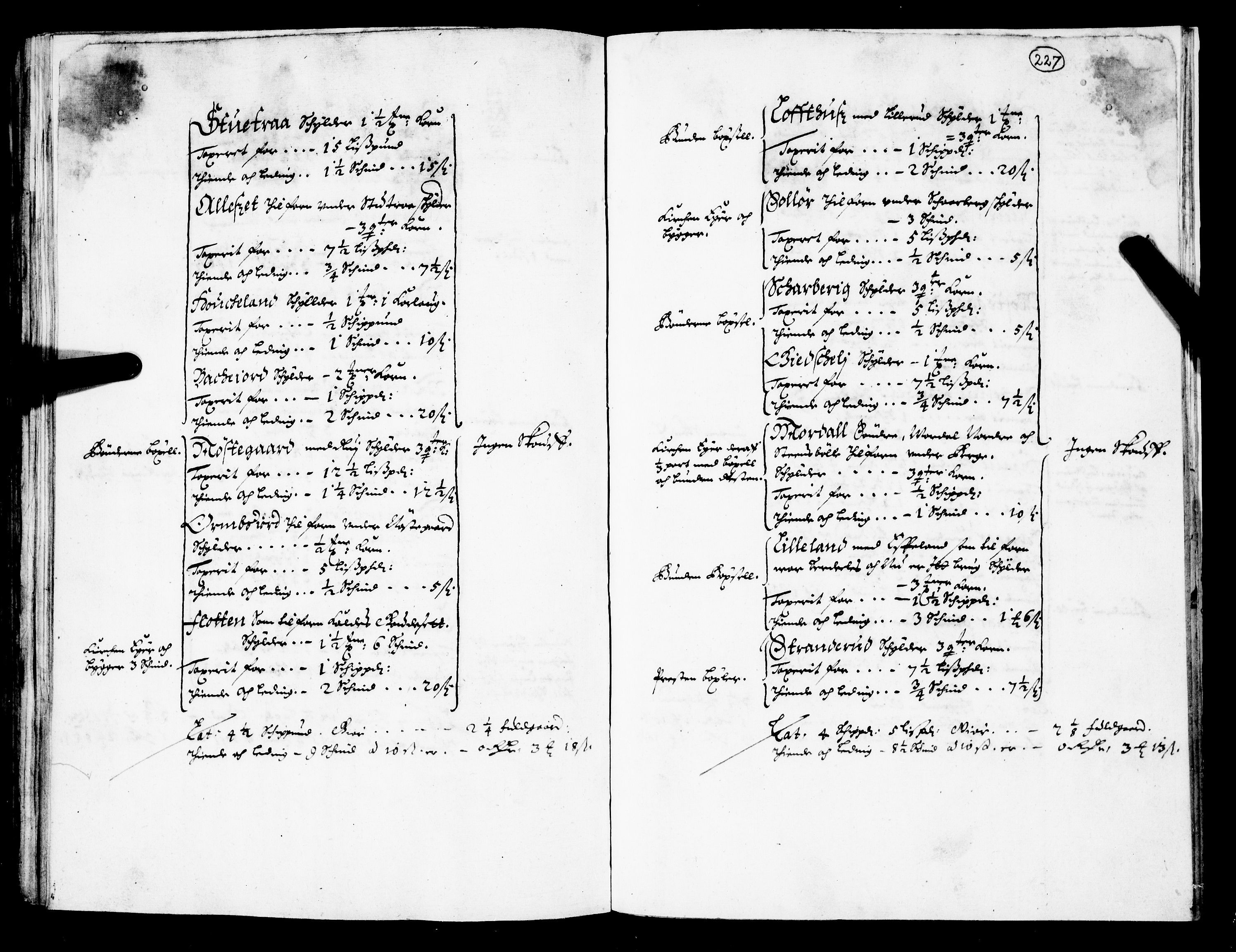 Rentekammeret inntil 1814, Realistisk ordnet avdeling, AV/RA-EA-4070/N/Nb/Nba/L0026: Nedre og Øvre Telemark fogderi, 1667, p. 226b-227a