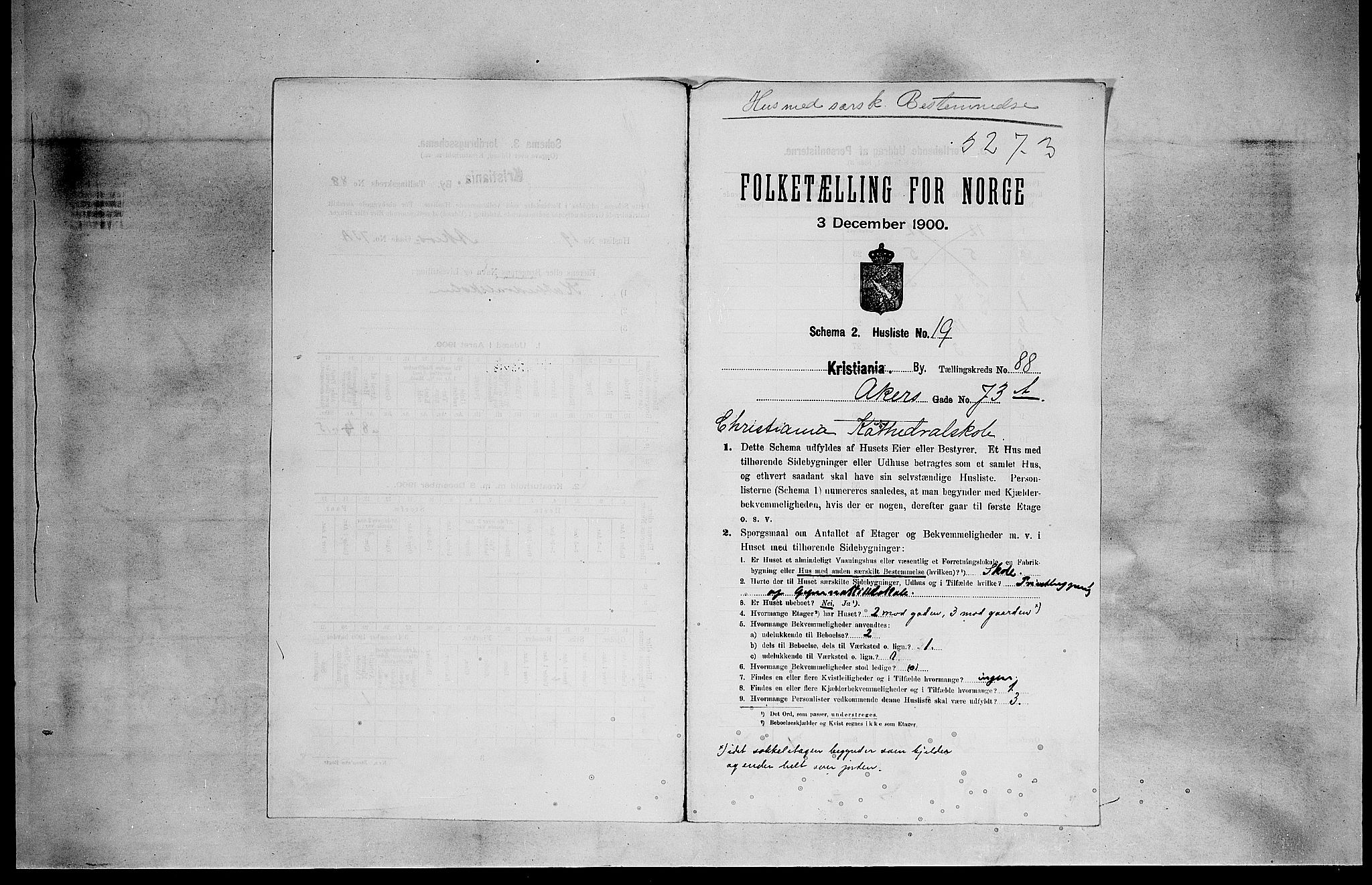 SAO, 1900 census for Kristiania, 1900, p. 1551