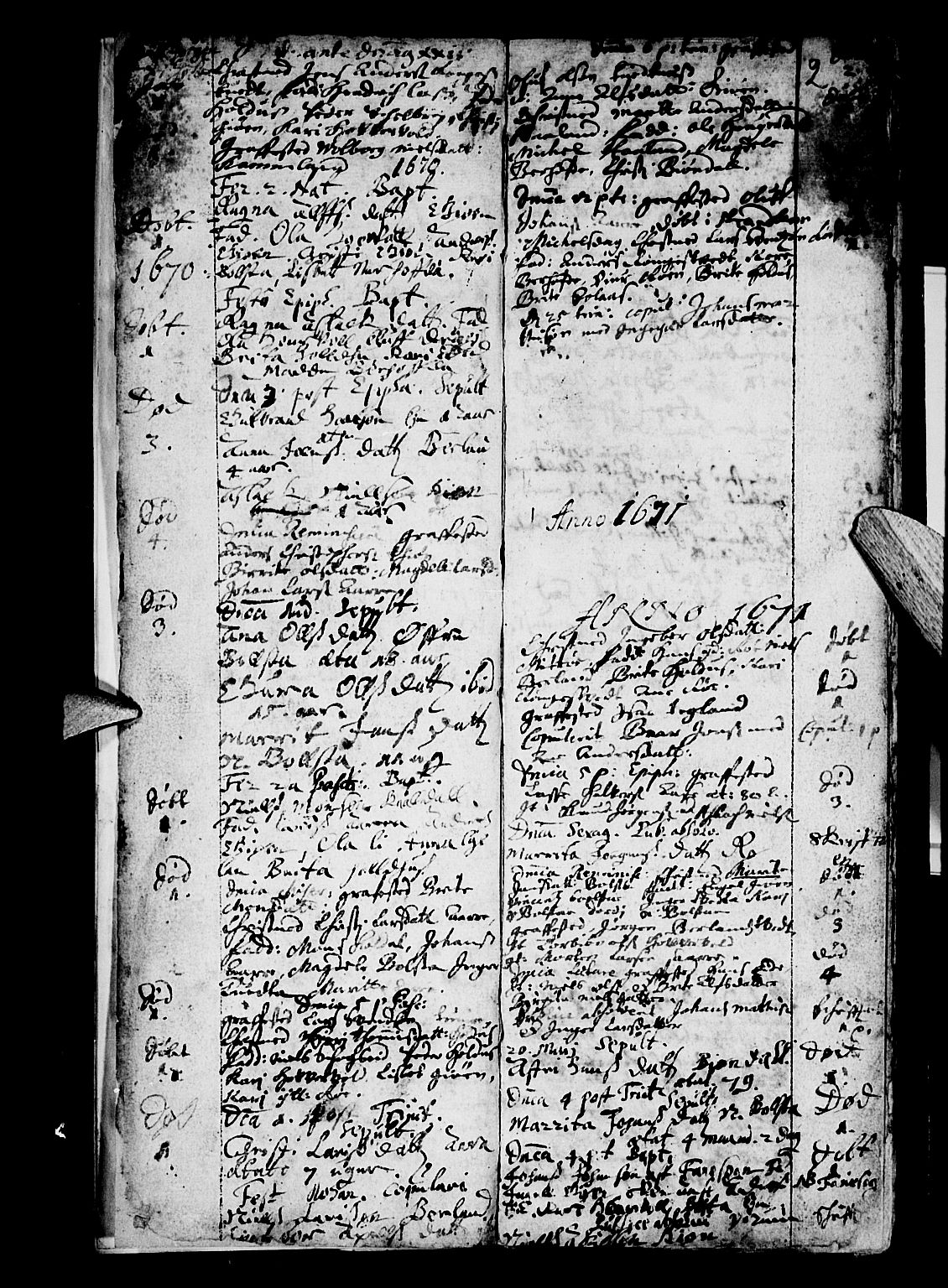 Os sokneprestembete, SAB/A-99929: Parish register (official) no. A 3, 1669-1760, p. 2