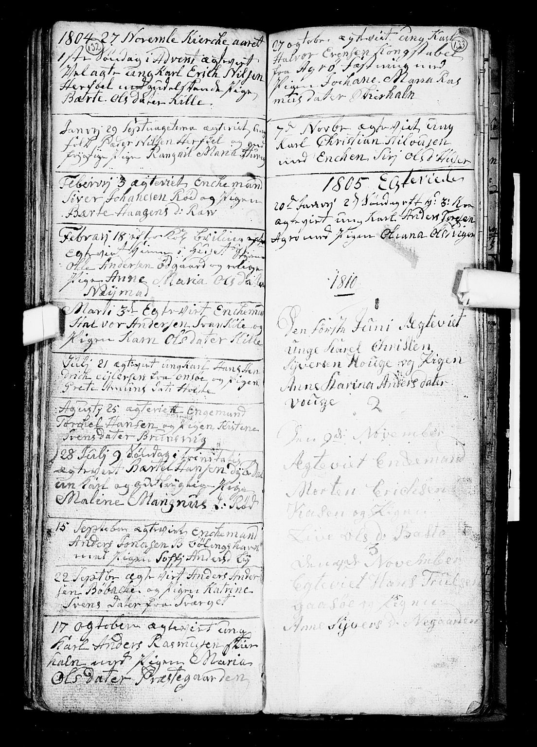 Hvaler prestekontor Kirkebøker, SAO/A-2001/F/Fa/L0002: Parish register (official) no. I 2, 1749-1816, p. 132-133
