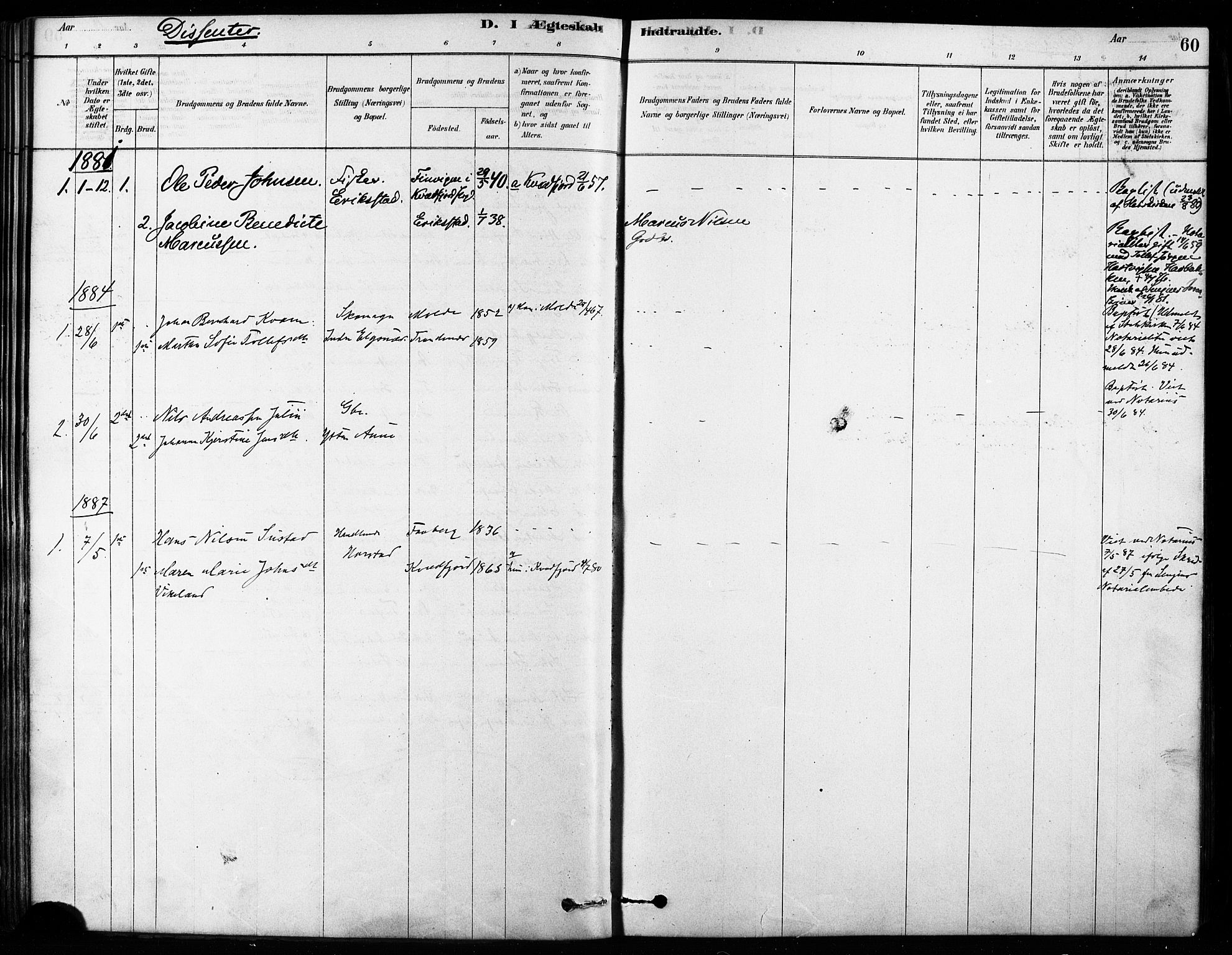 Trondenes sokneprestkontor, SATØ/S-1319/H/Ha/L0015kirke: Parish register (official) no. 15, 1878-1889, p. 60