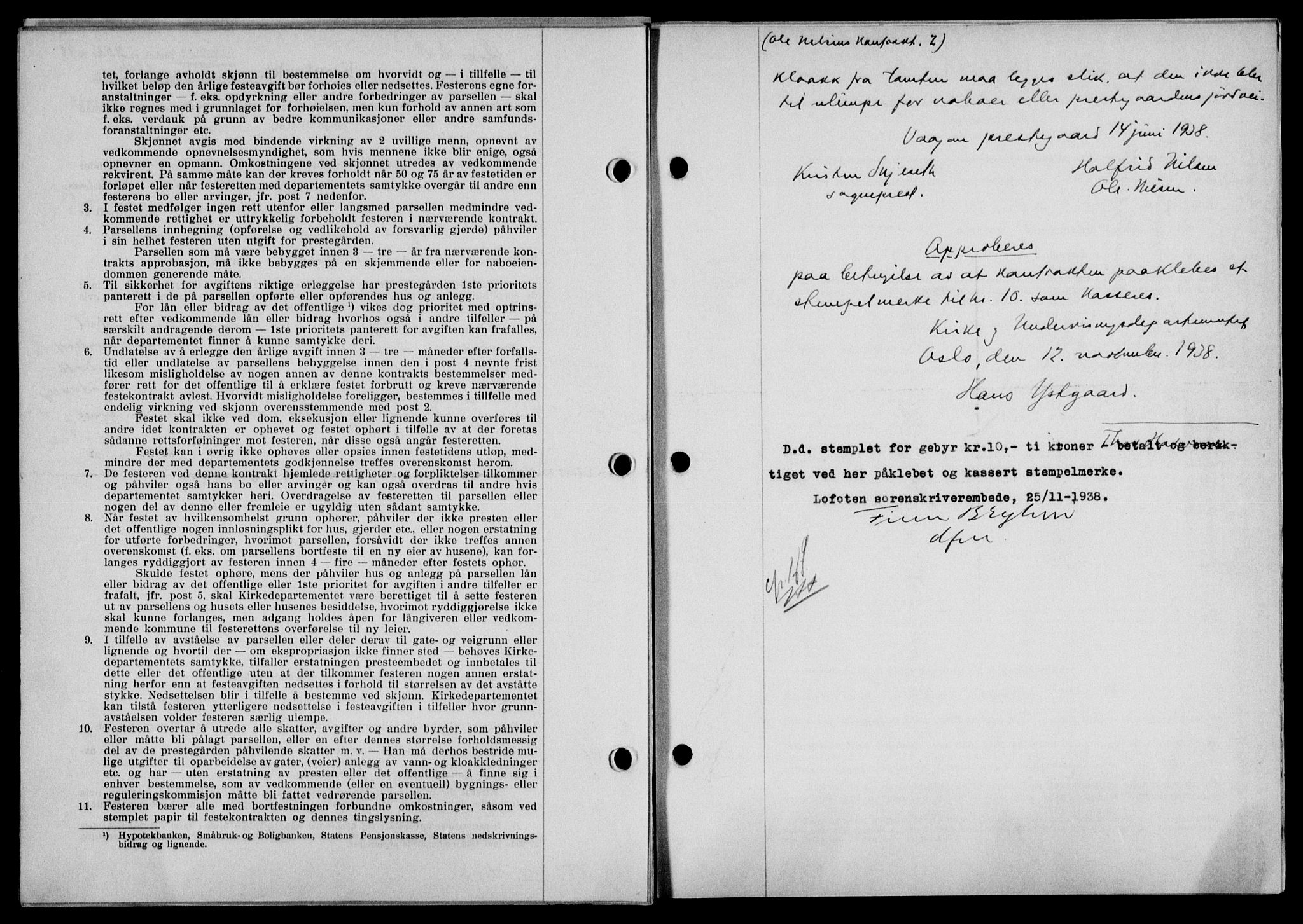 Lofoten sorenskriveri, SAT/A-0017/1/2/2C/L0004a: Mortgage book no. 4a, 1938-1938, Diary no: : 2521/1938