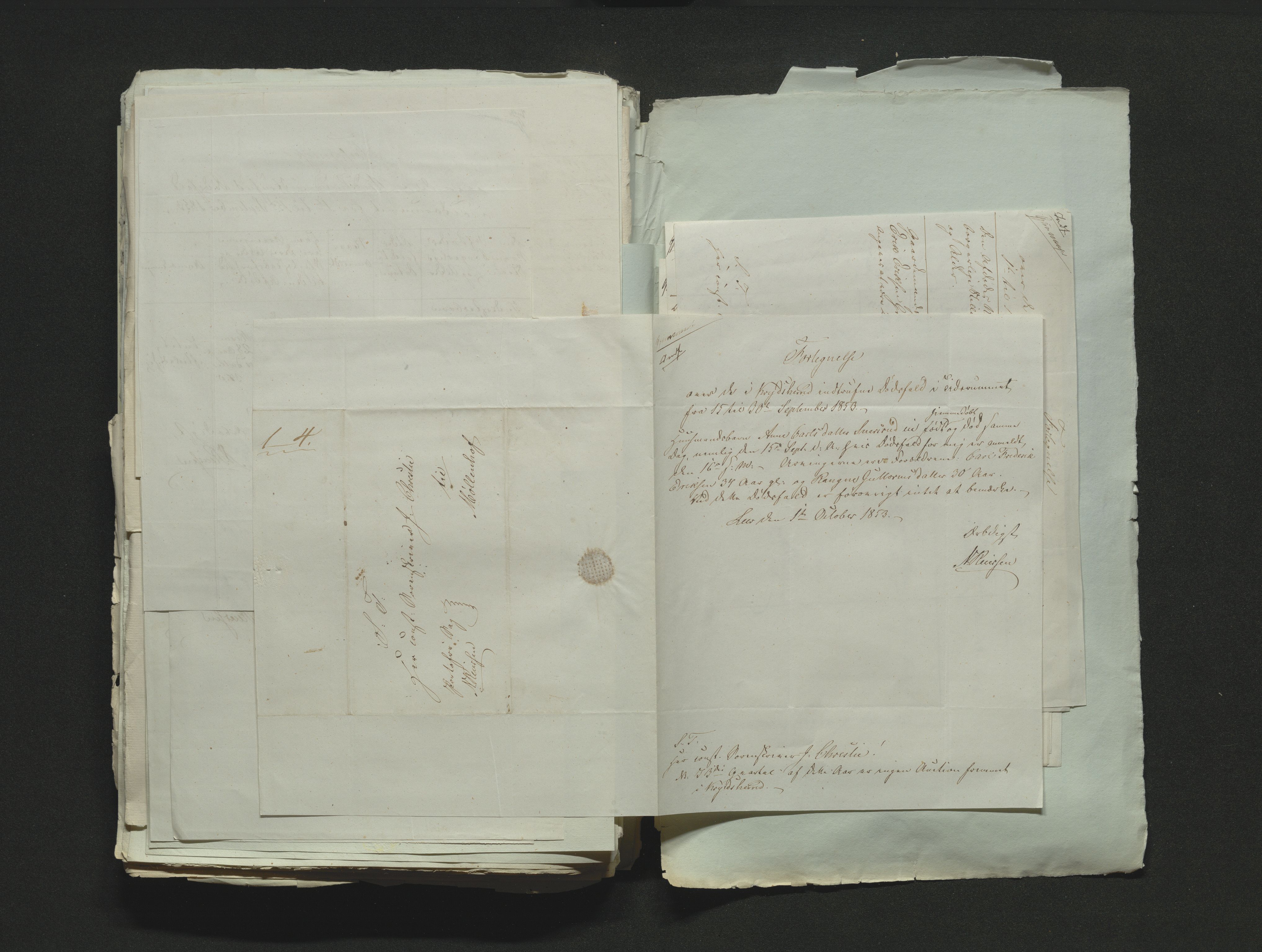 Eiker, Modum og Sigdal sorenskriveri, AV/SAKO-A-123/H/Ha/Hab/L0008: Dødsfallsmeldinger, 1850-1853