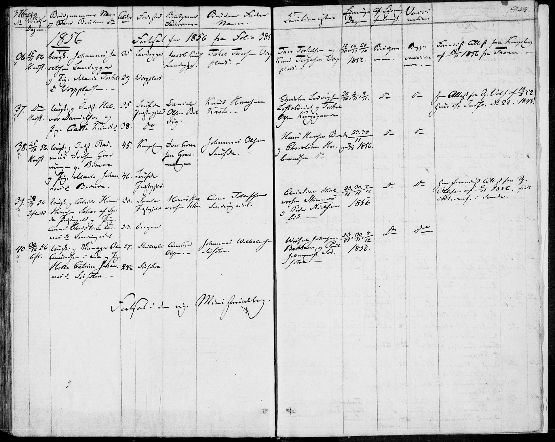Sandsvær kirkebøker, SAKO/A-244/F/Fa/L0005: Parish register (official) no. I 5, 1840-1856, p. 376