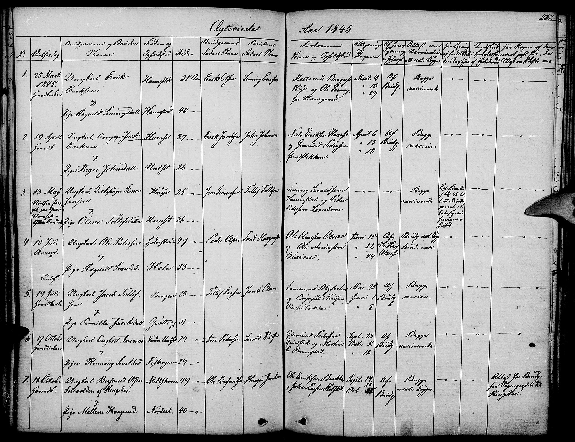 Rendalen prestekontor, SAH/PREST-054/H/Ha/Haa/L0004: Parish register (official) no. 4, 1829-1852, p. 237