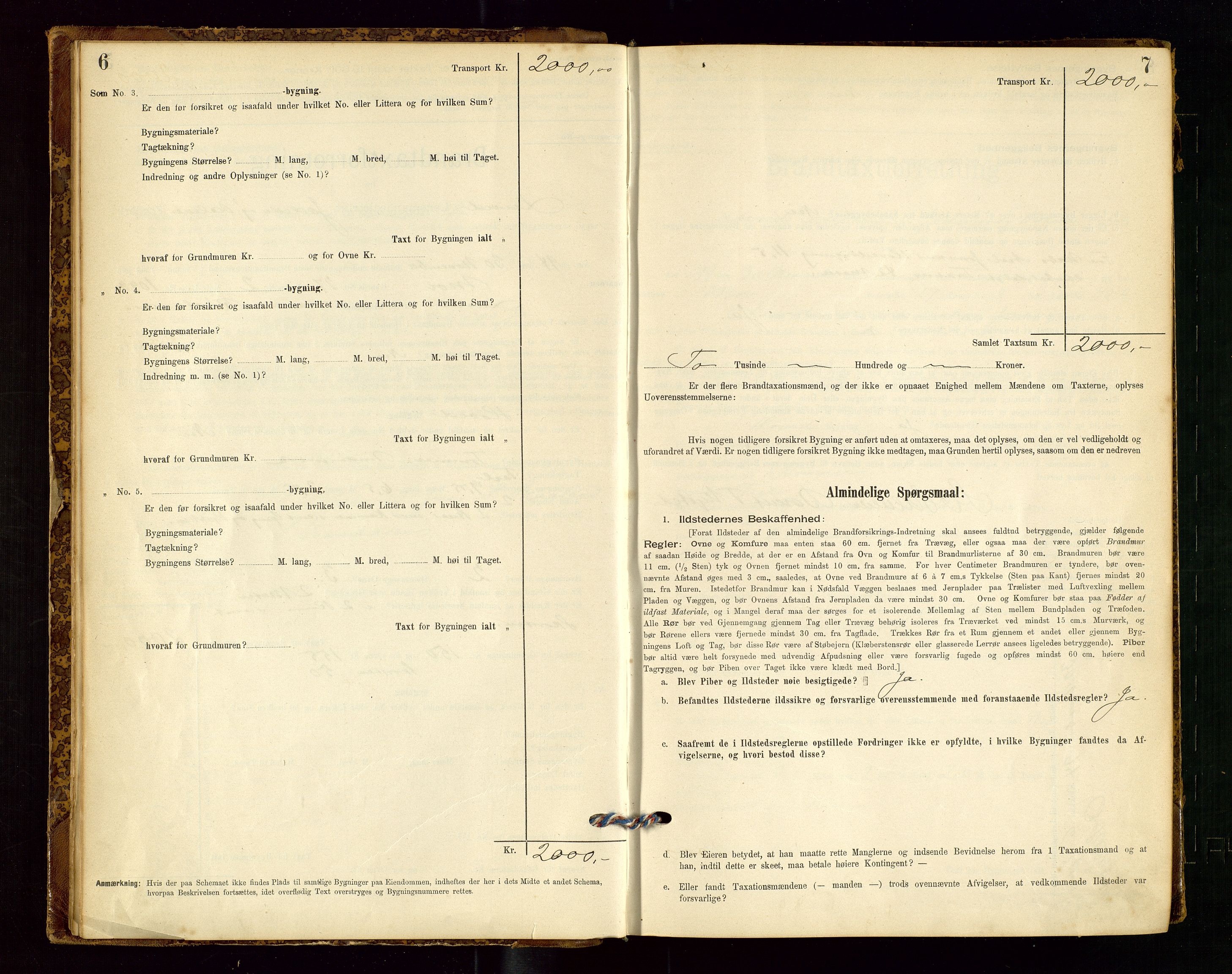 Lund lensmannskontor, AV/SAST-A-100303/Gob/L0001: "Brandtakstprotokol", 1894-1907, p. 6-7
