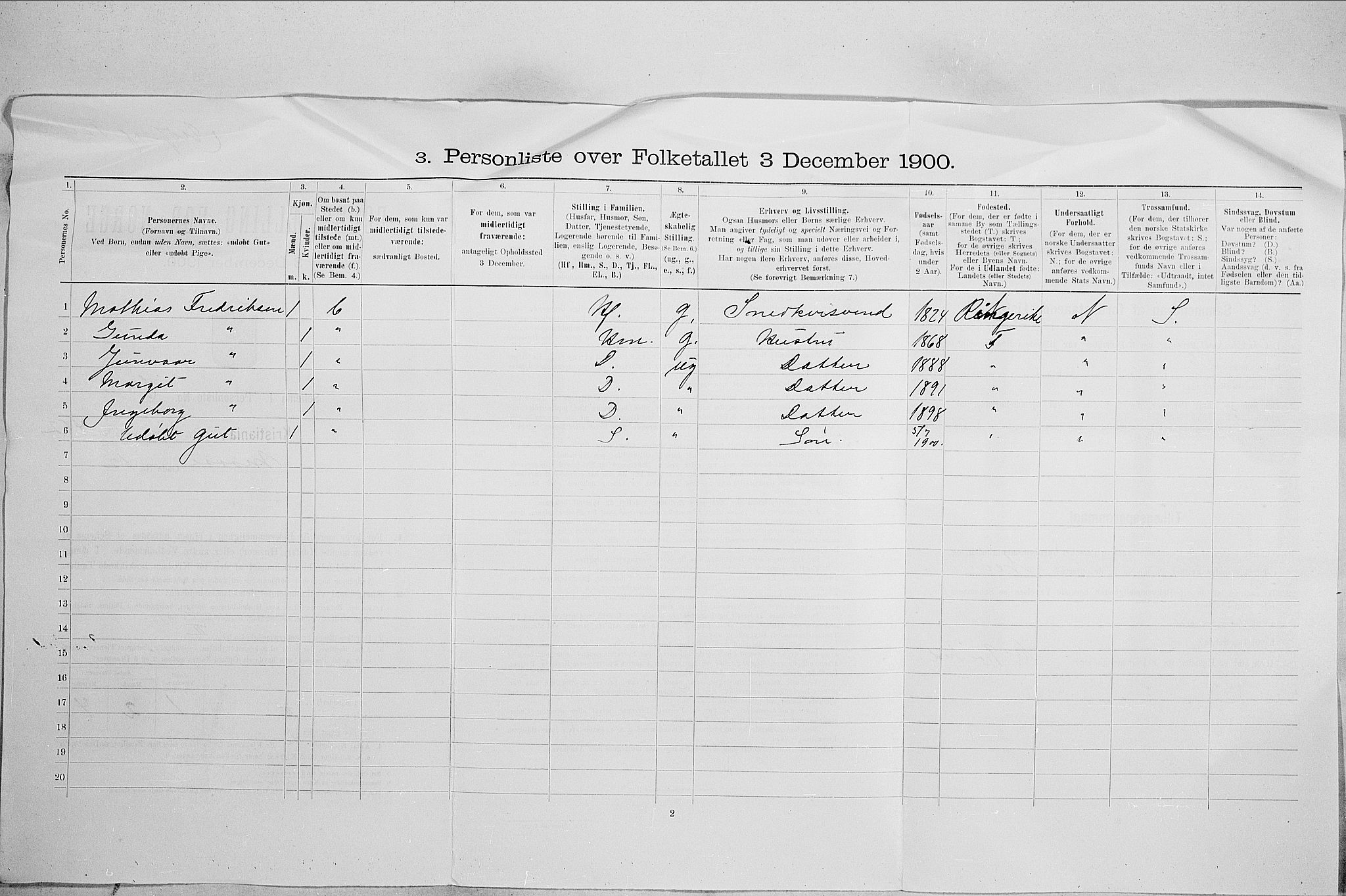 SAO, 1900 census for Kristiania, 1900, p. 59628