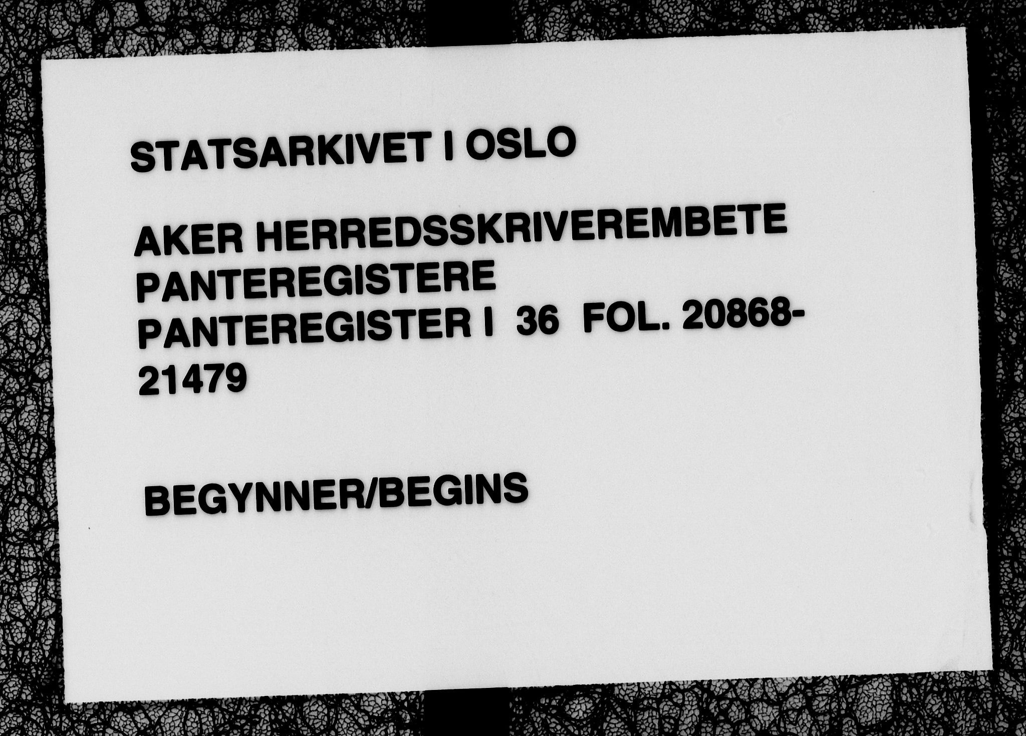 Aker herredsskriveri, SAO/A-10896/G/Ga/Gab/Gaba/L0036: Mortgage register no. I 36, 1916-1950