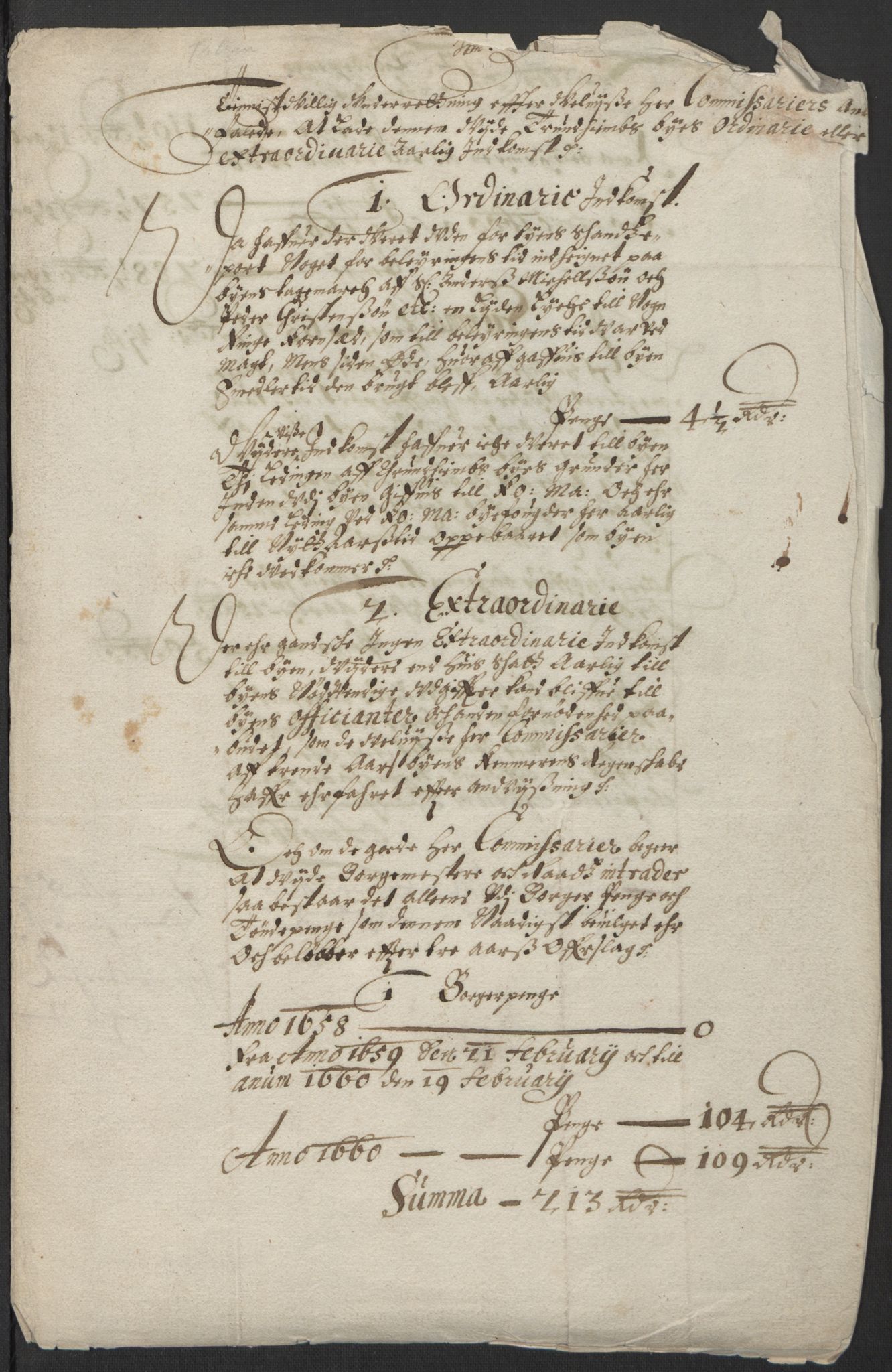 Rentekammeret inntil 1814, Realistisk ordnet avdeling, AV/RA-EA-4070/L/L0029/0003: Trondheim lagdømme: / Oppgave over Trondheim bys inntekter, 1661