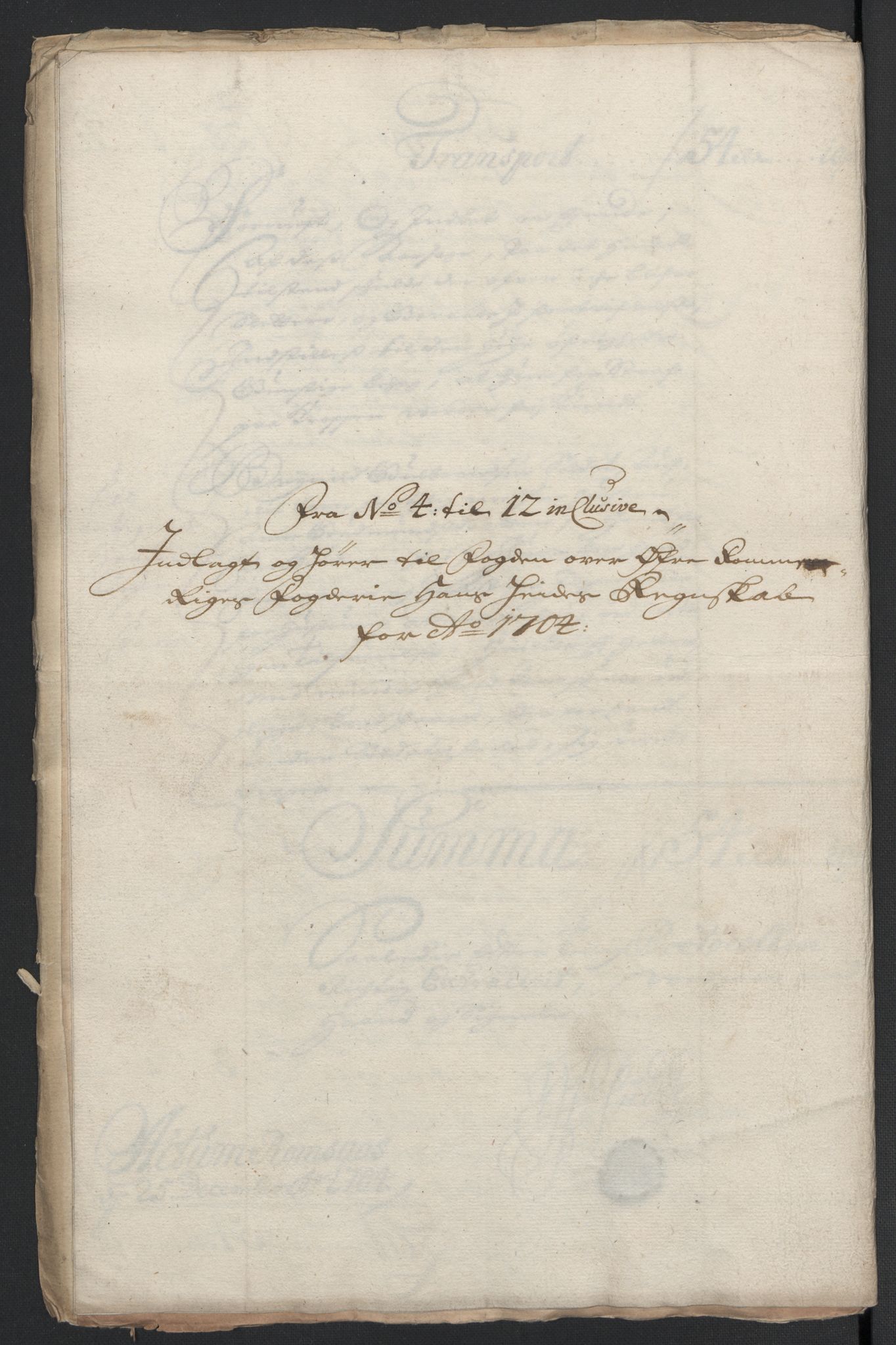 Rentekammeret inntil 1814, Reviderte regnskaper, Fogderegnskap, AV/RA-EA-4092/R12/L0717: Fogderegnskap Øvre Romerike, 1704-1705, p. 85