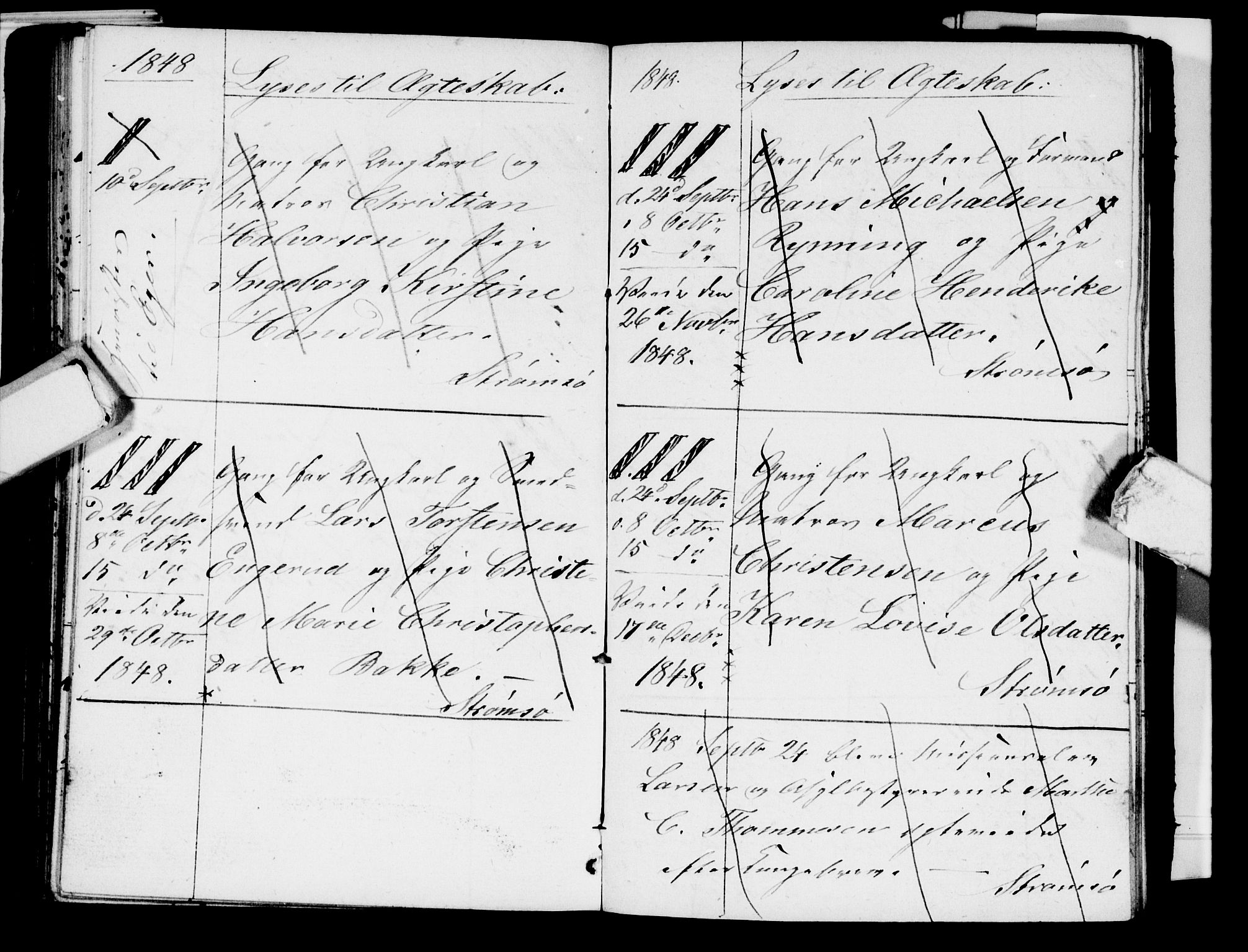 Strømsø kirkebøker, AV/SAKO-A-246/H/Ha/L0001: Banns register no. 1, 1836-1850