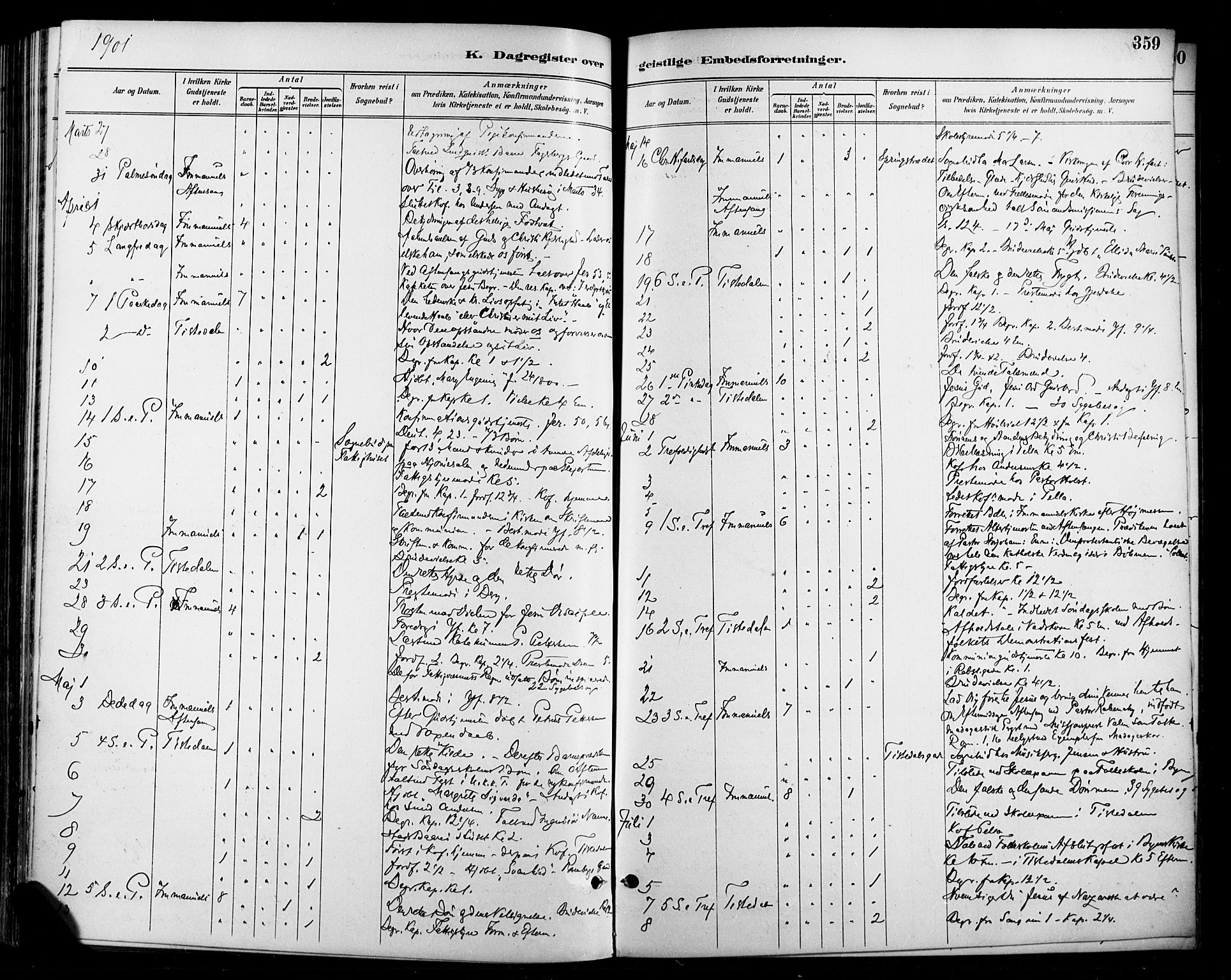 Halden prestekontor Kirkebøker, SAO/A-10909/F/Fa/L0014: Parish register (official) no. I 14, 1890-1906, p. 359