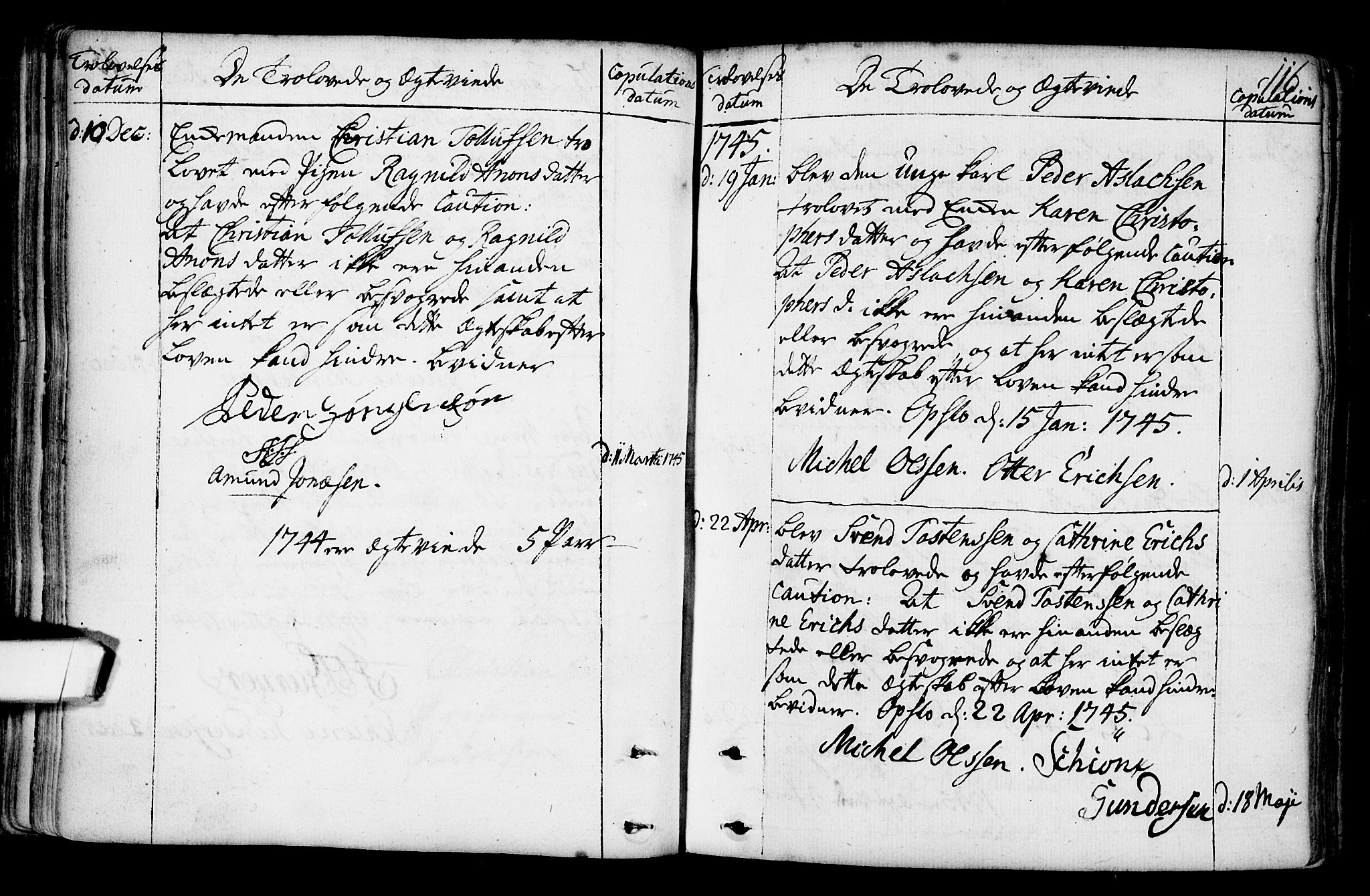 Gamlebyen prestekontor Kirkebøker, SAO/A-10884/F/Fa/L0001: Parish register (official) no. 1, 1734-1818, p. 116