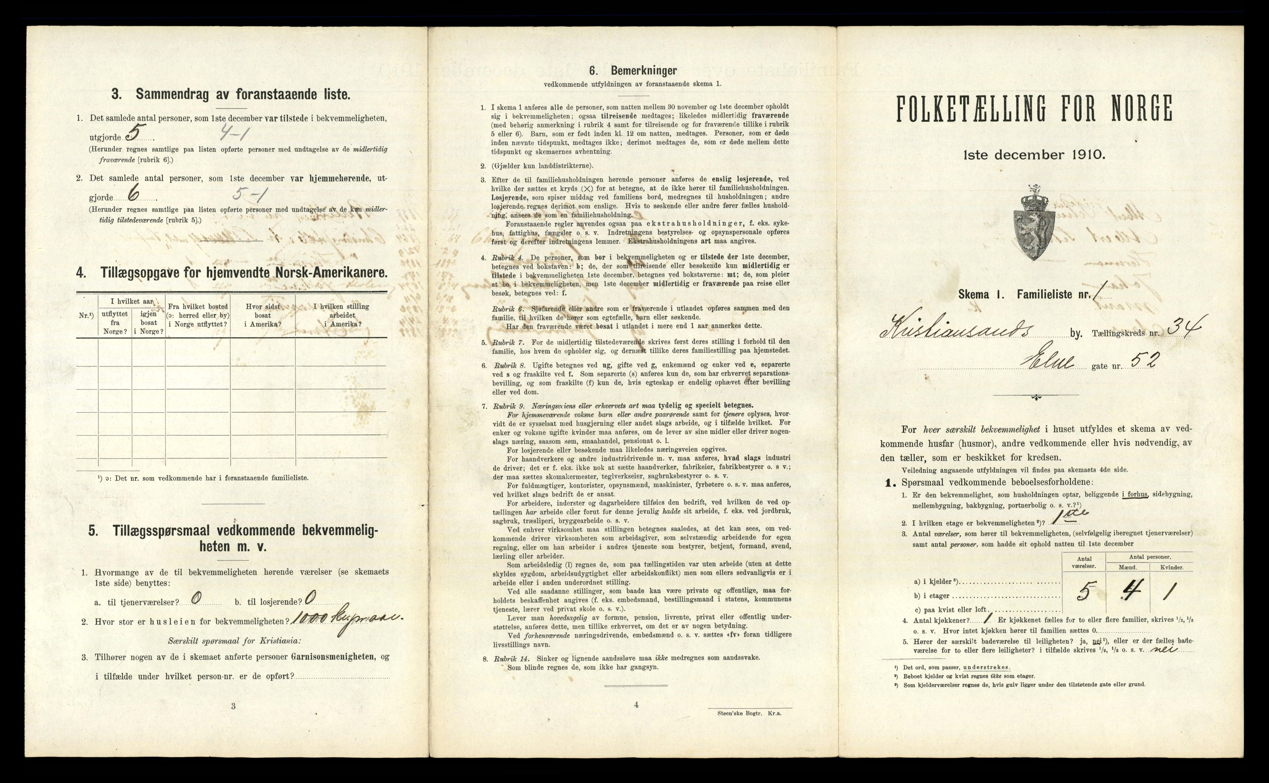 RA, 1910 census for Kristiansand, 1910, p. 9056