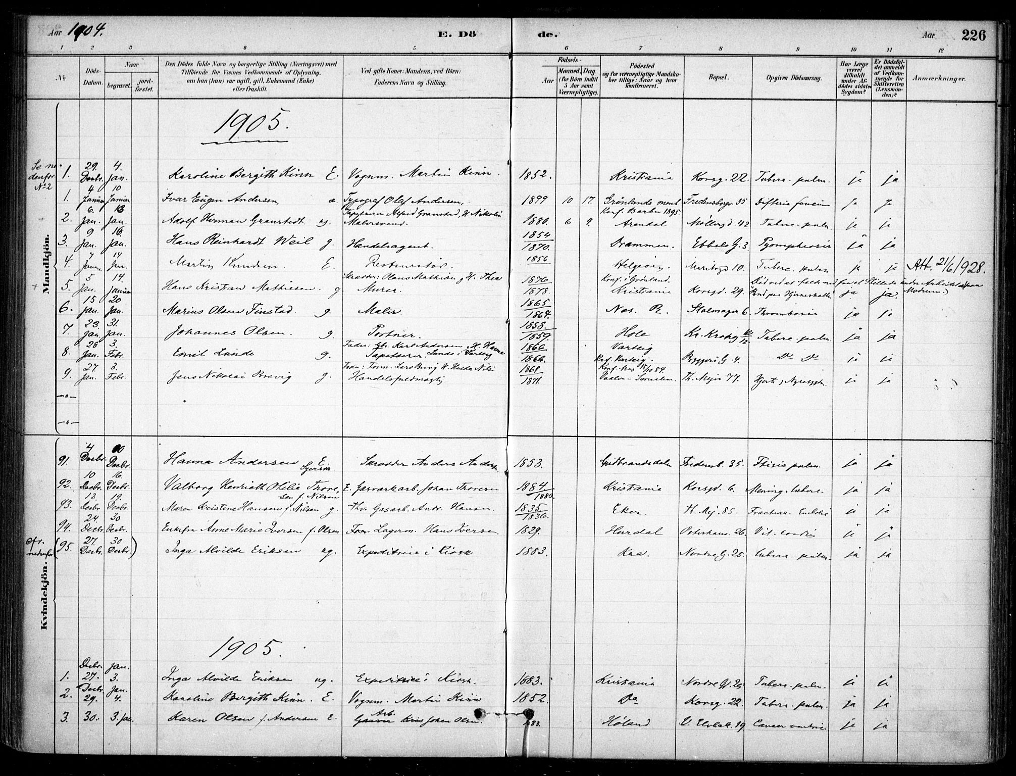 Jakob prestekontor Kirkebøker, SAO/A-10850/F/Fa/L0007: Parish register (official) no. 7, 1880-1905, p. 226