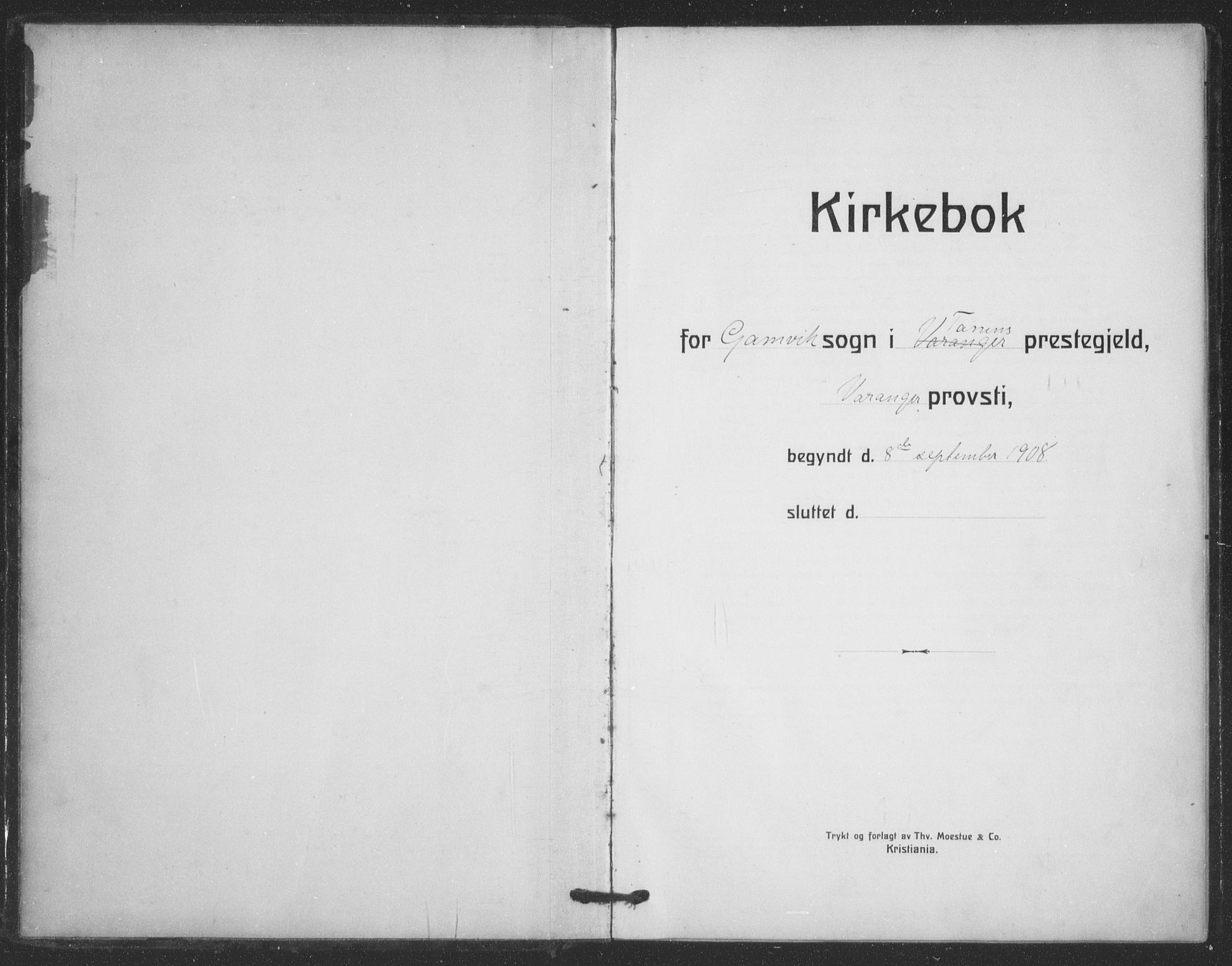 Tana sokneprestkontor, AV/SATØ-S-1334/H/Ha/L0008kirke: Parish register (official) no. 8, 1908-1920