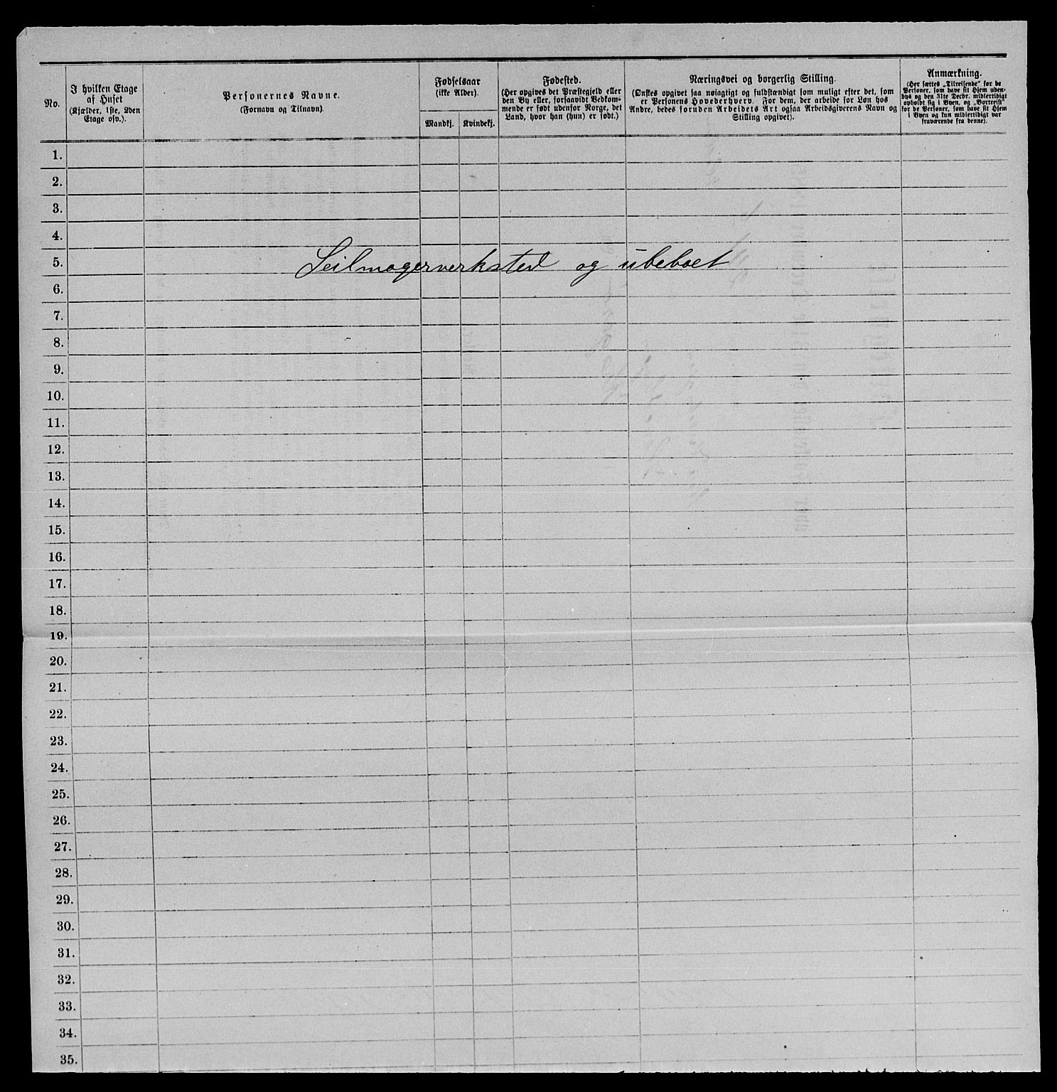 SAKO, 1885 census for 0801 Kragerø, 1885, p. 1497