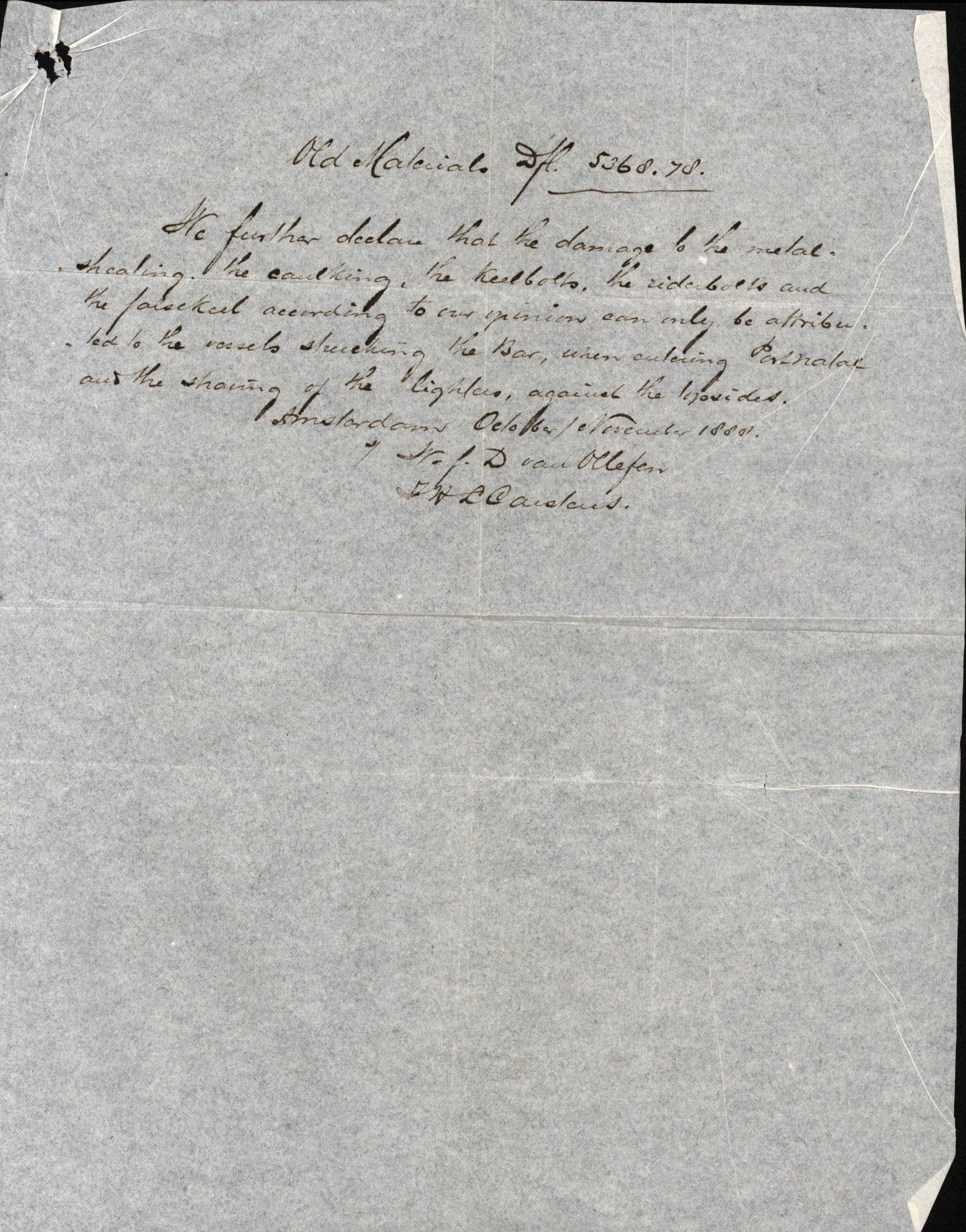 Pa 63 - Østlandske skibsassuranceforening, VEMU/A-1079/G/Ga/L0022/0009: Havaridokumenter / Svend Føyn, Sylvia, Særimner, Magna av Fredrikstad, 1888, p. 38