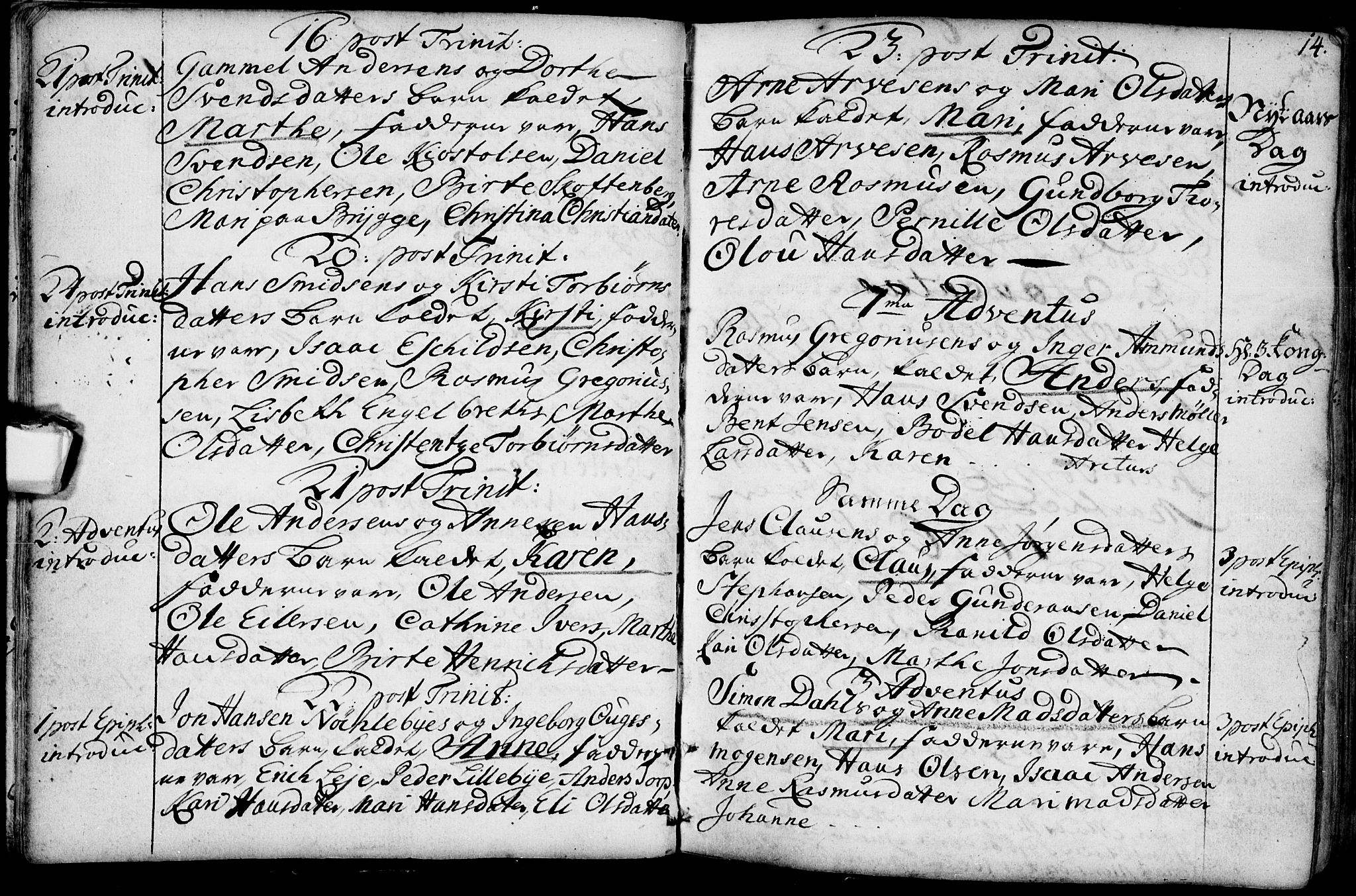 Glemmen prestekontor Kirkebøker, AV/SAO-A-10908/F/Fa/L0001: Parish register (official) no. 1, 1733-1759, p. 14