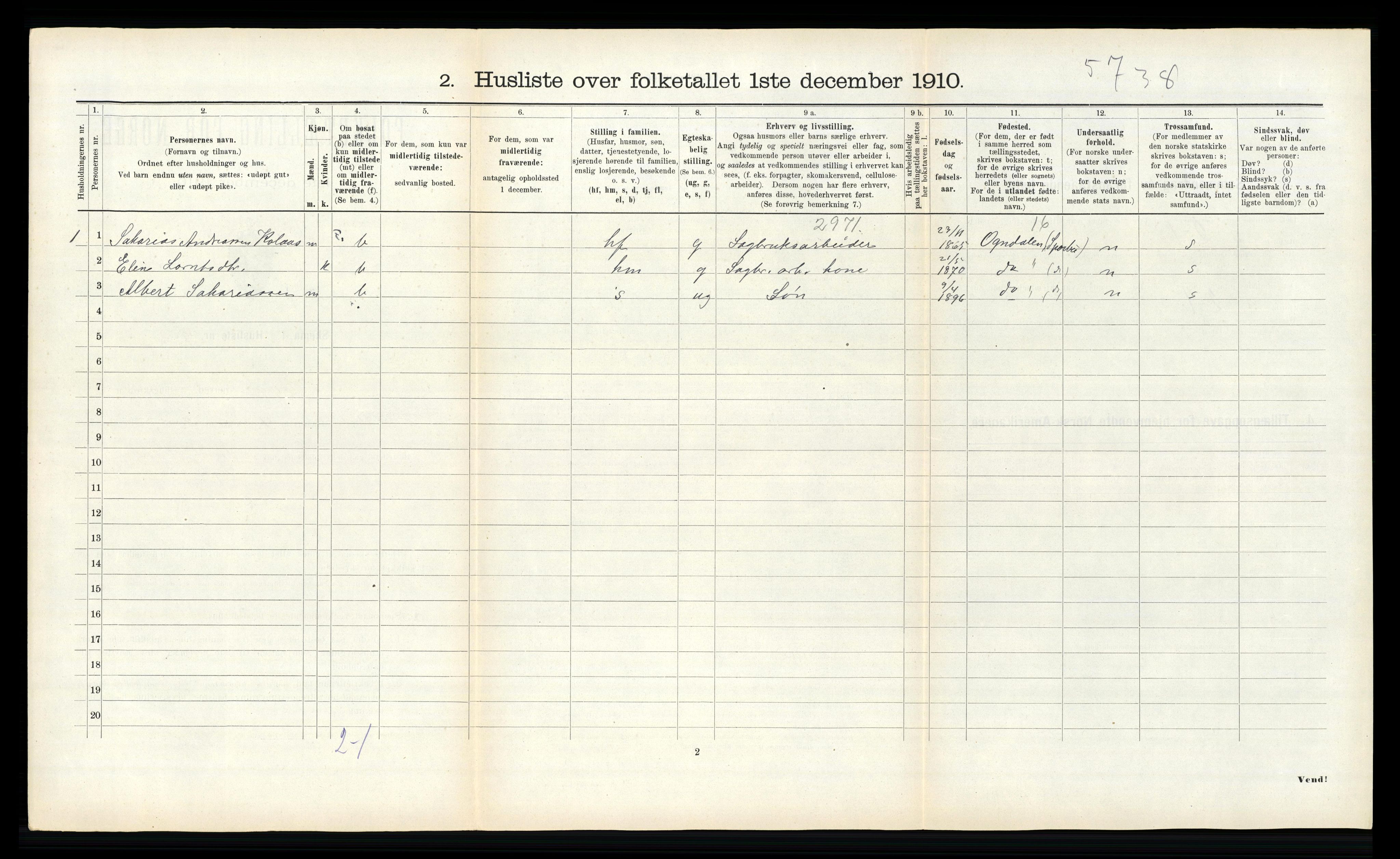 RA, 1910 census for Egge, 1910, p. 186