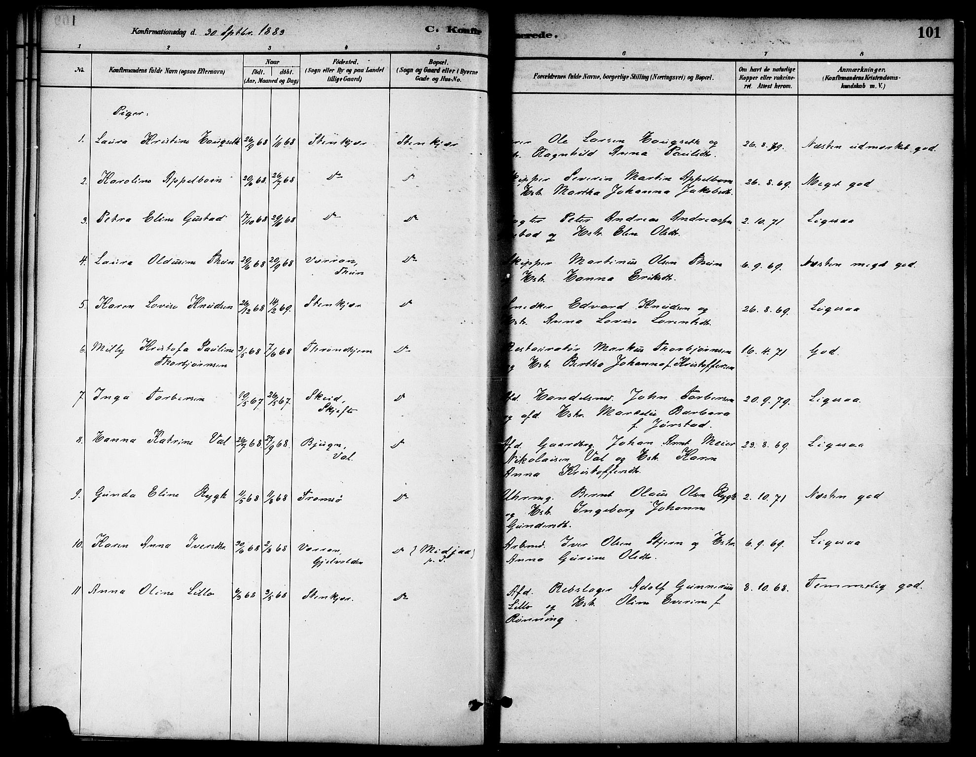 Ministerialprotokoller, klokkerbøker og fødselsregistre - Nord-Trøndelag, SAT/A-1458/739/L0371: Parish register (official) no. 739A03, 1881-1895, p. 101