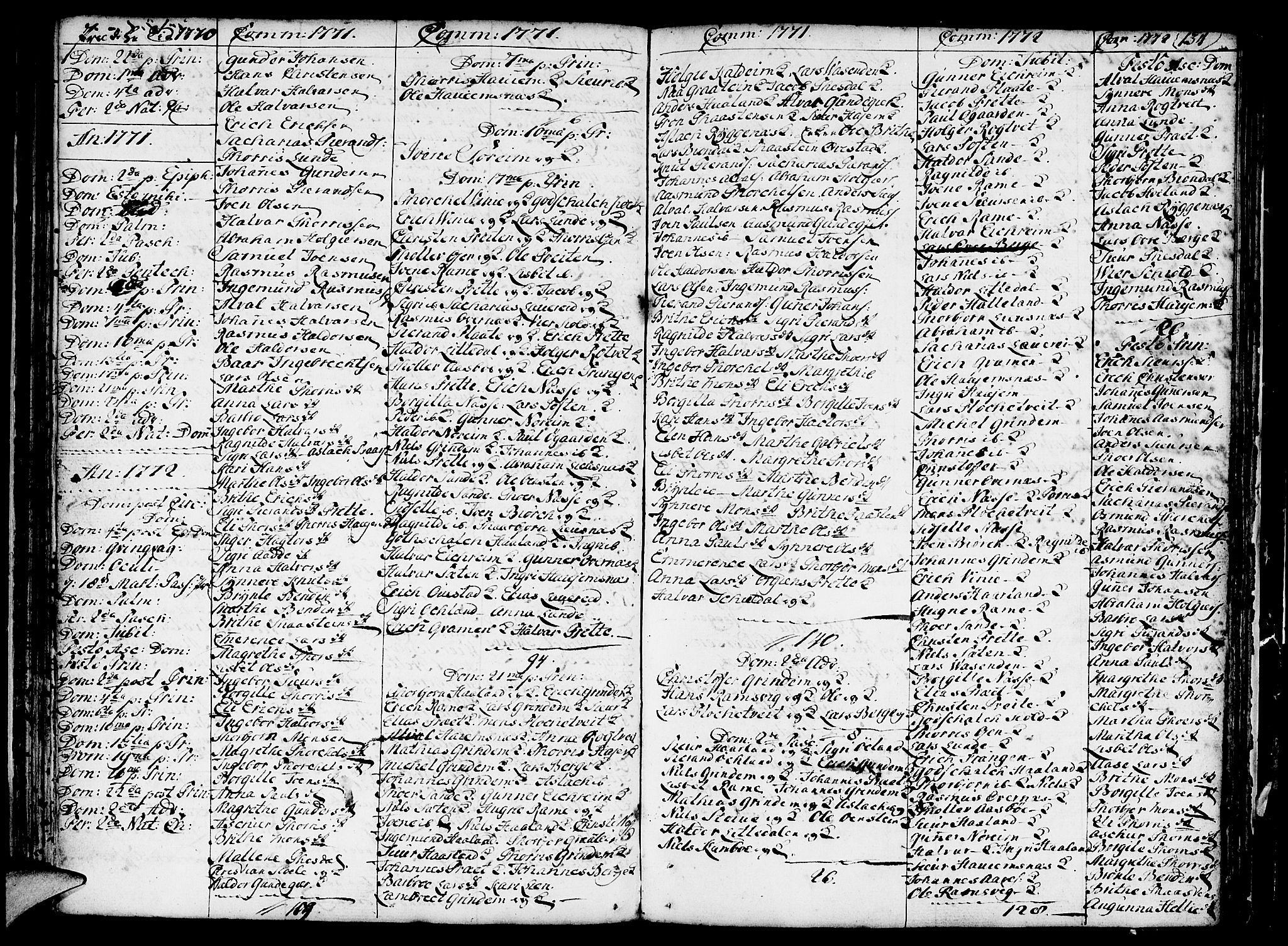 Etne sokneprestembete, SAB/A-75001/H/Haa: Parish register (official) no. A 3 /2, 1755-1782, p. 134