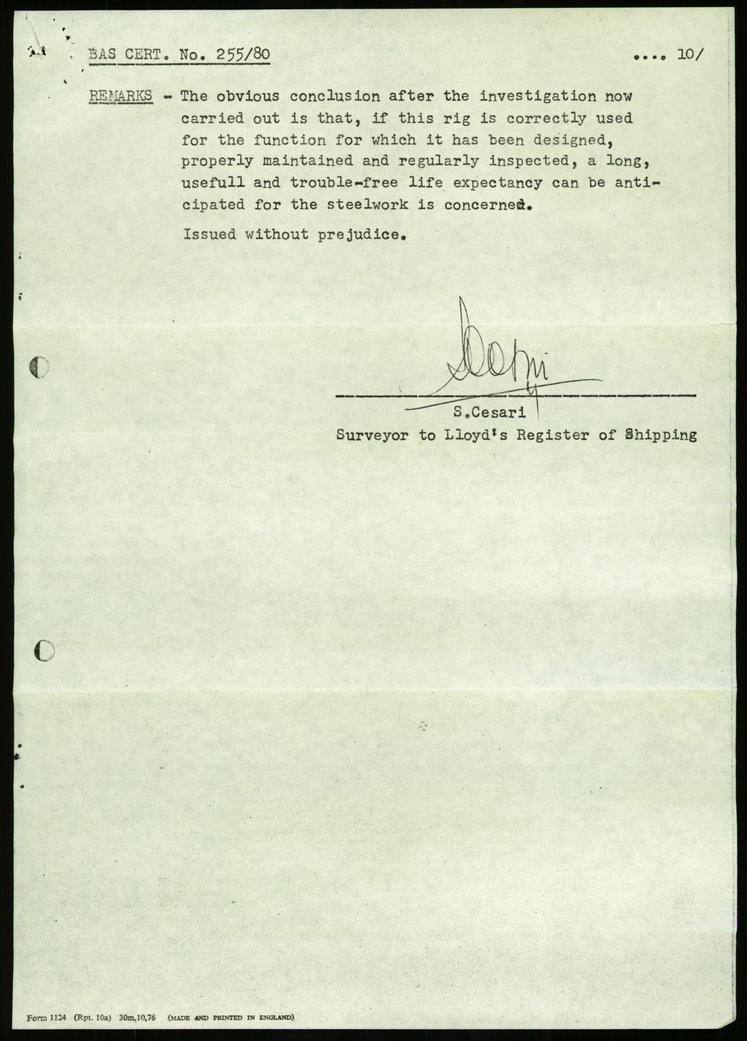 Justisdepartementet, Granskningskommisjonen ved Alexander Kielland-ulykken 27.3.1980, AV/RA-S-1165/D/L0023: Æ Øvrige Pentagone-rigger (Doku.liste + Æ1-Æ2, Æ4 av 4  - Æ3 mangler)/ ALK - SINTEF-undersøkelse av bruddflater og materialer (STF01 F80008), 1980-1981, p. 27