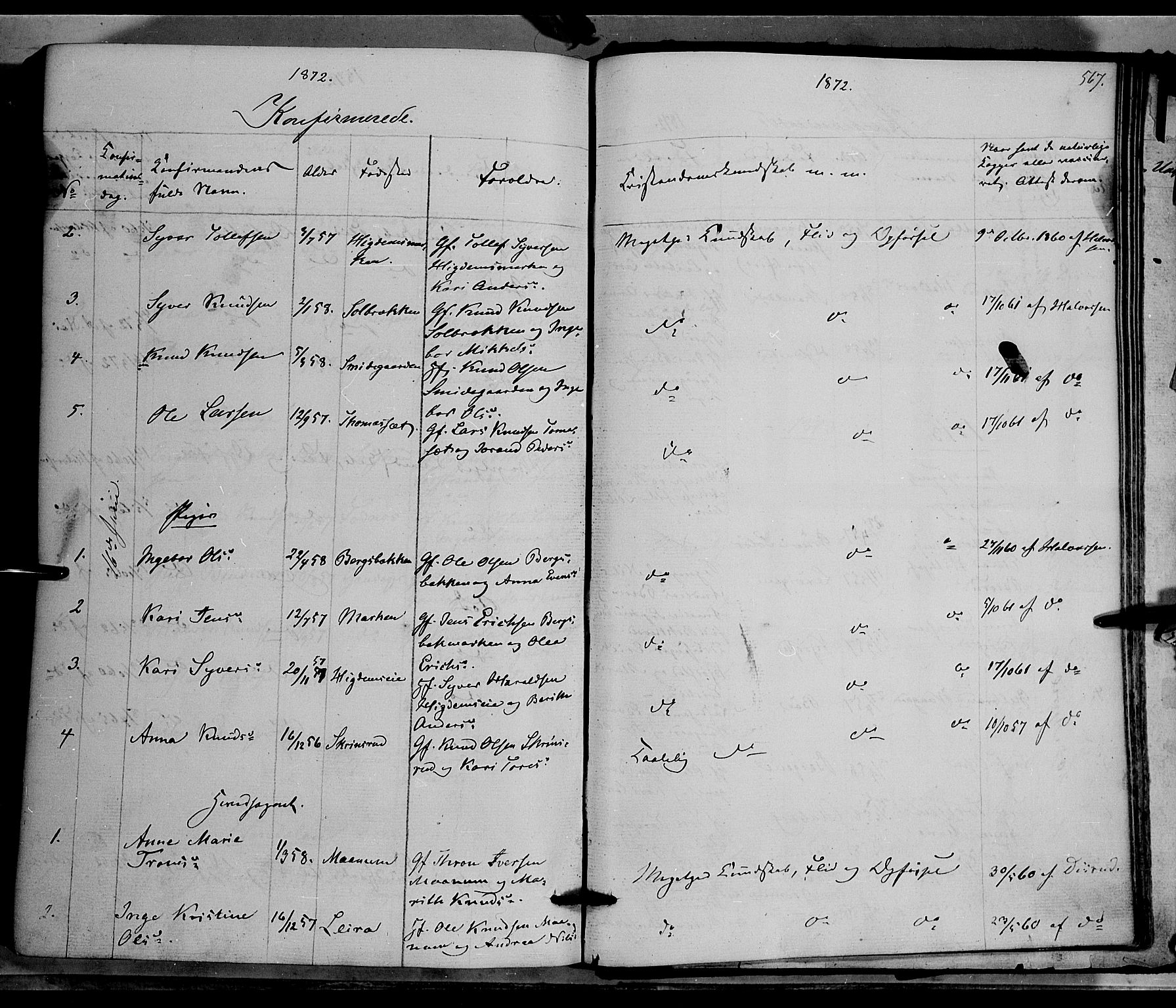 Nord-Aurdal prestekontor, SAH/PREST-132/H/Ha/Haa/L0008: Parish register (official) no. 8, 1863-1875, p. 567