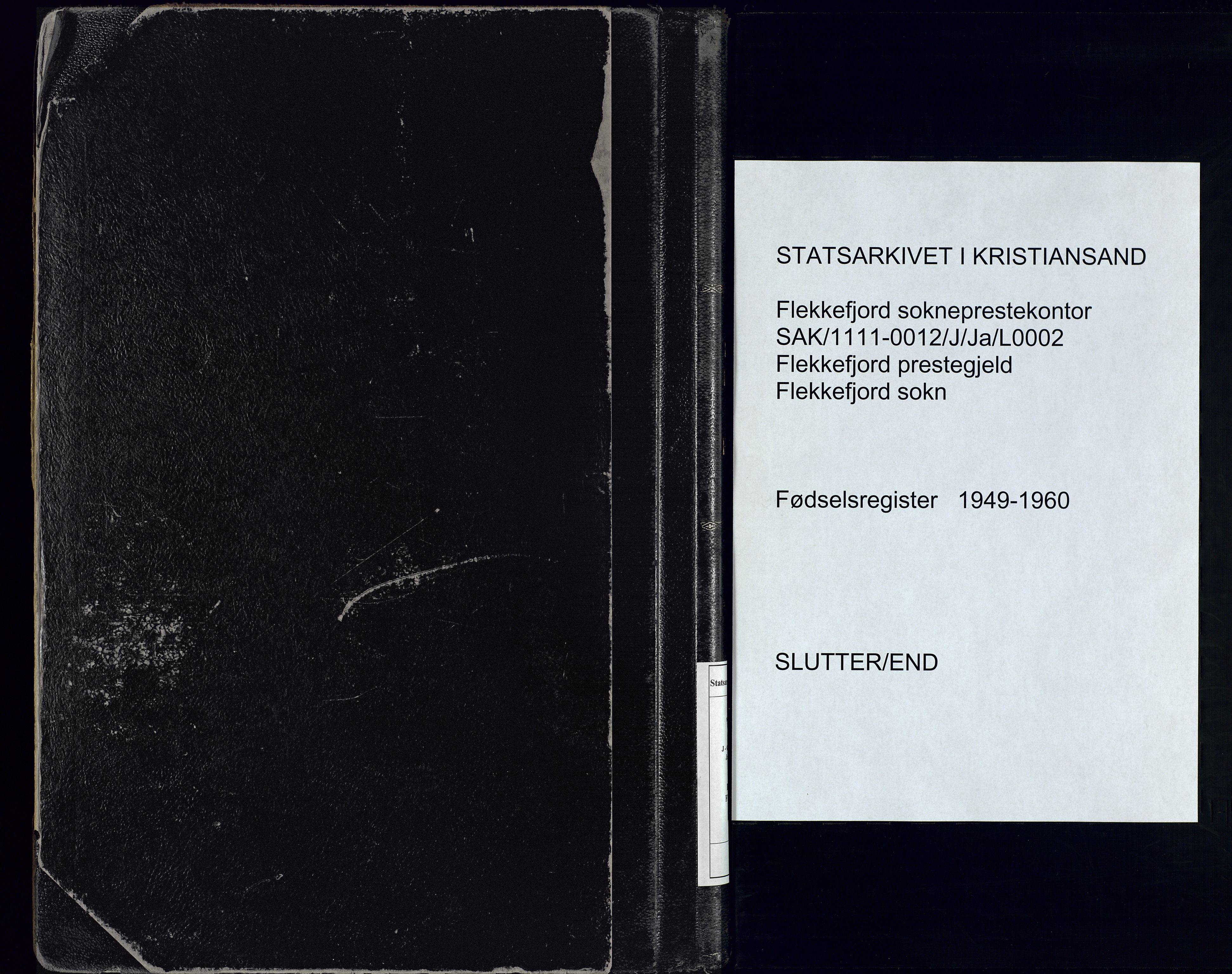 Flekkefjord sokneprestkontor, SAK/1111-0012/J/Ja/L0002: Birth register no. 2, 1949-1960