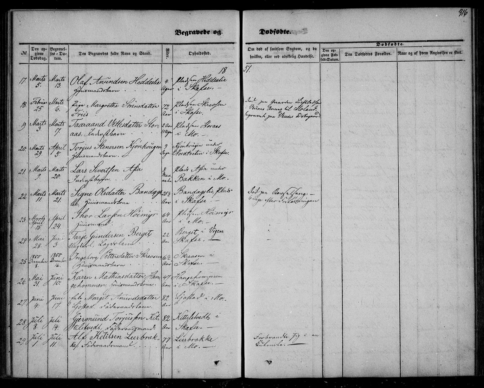 Mo kirkebøker, SAKO/A-286/F/Fa/L0005: Parish register (official) no. I 5, 1844-1864, p. 316