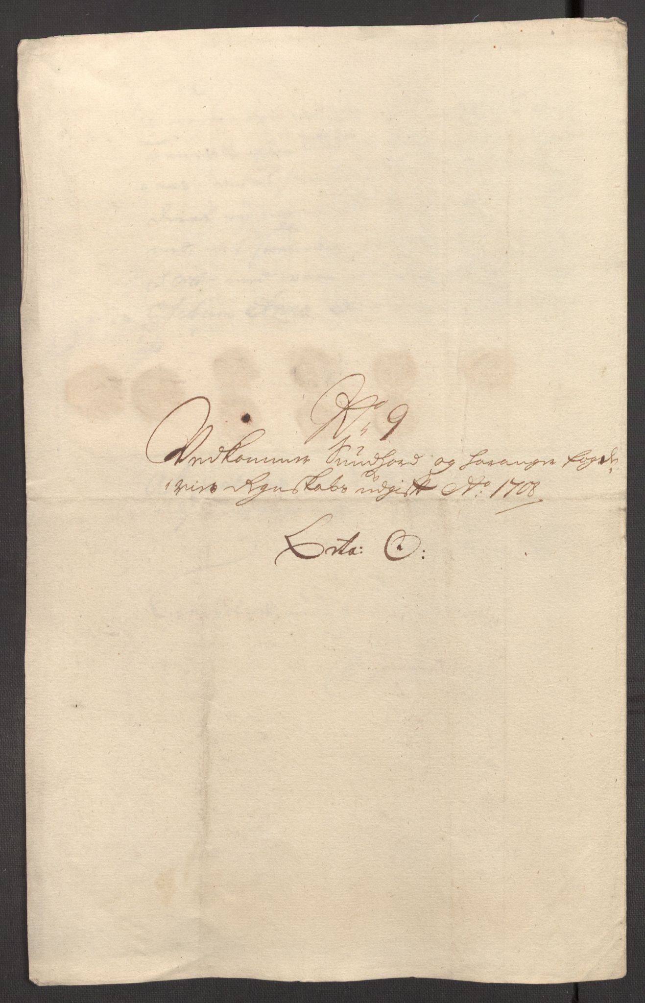 Rentekammeret inntil 1814, Reviderte regnskaper, Fogderegnskap, AV/RA-EA-4092/R48/L2985: Fogderegnskap Sunnhordland og Hardanger, 1708, p. 259