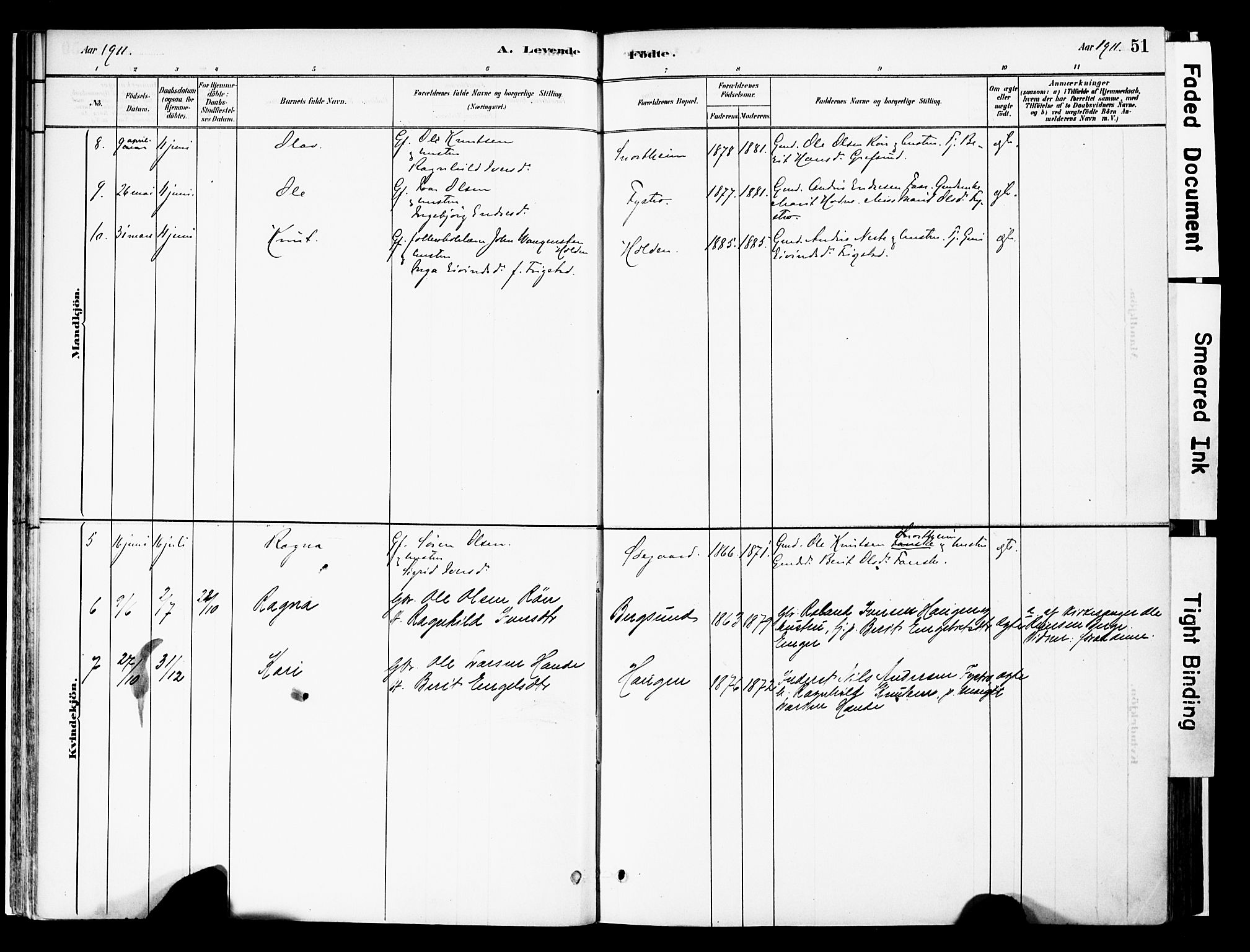 Vestre Slidre prestekontor, SAH/PREST-136/H/Ha/Haa/L0006: Parish register (official) no. 6, 1881-1912, p. 51
