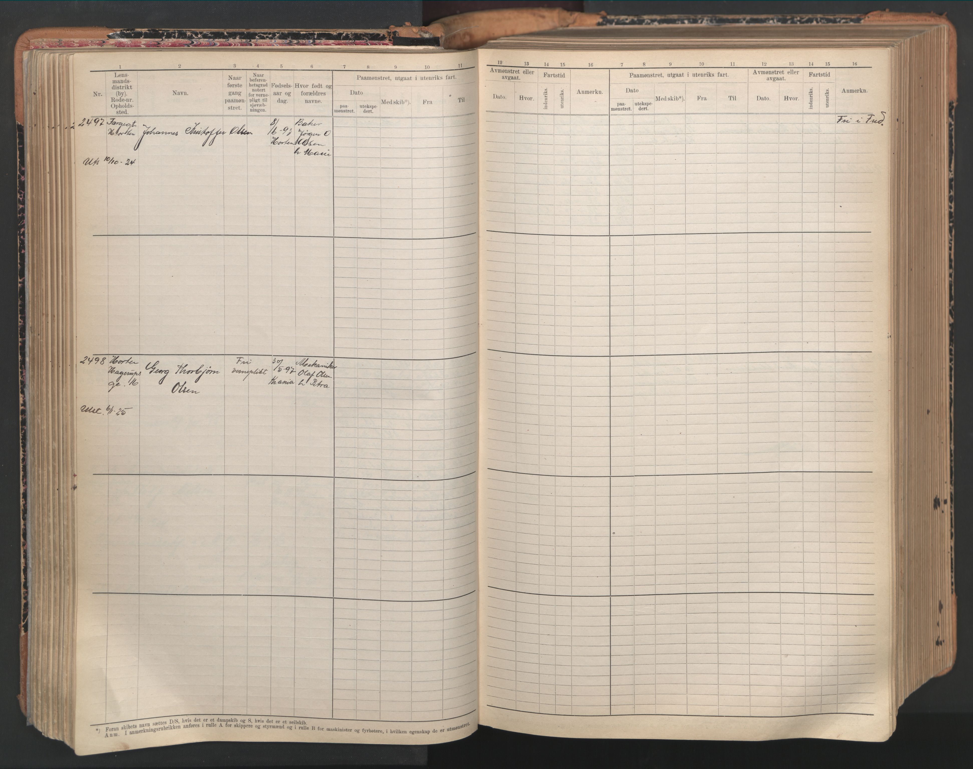 Horten innrulleringskontor, AV/SAKO-A-785/F/Fc/L0008: Hovedrulle, 1920-1948, p. 157