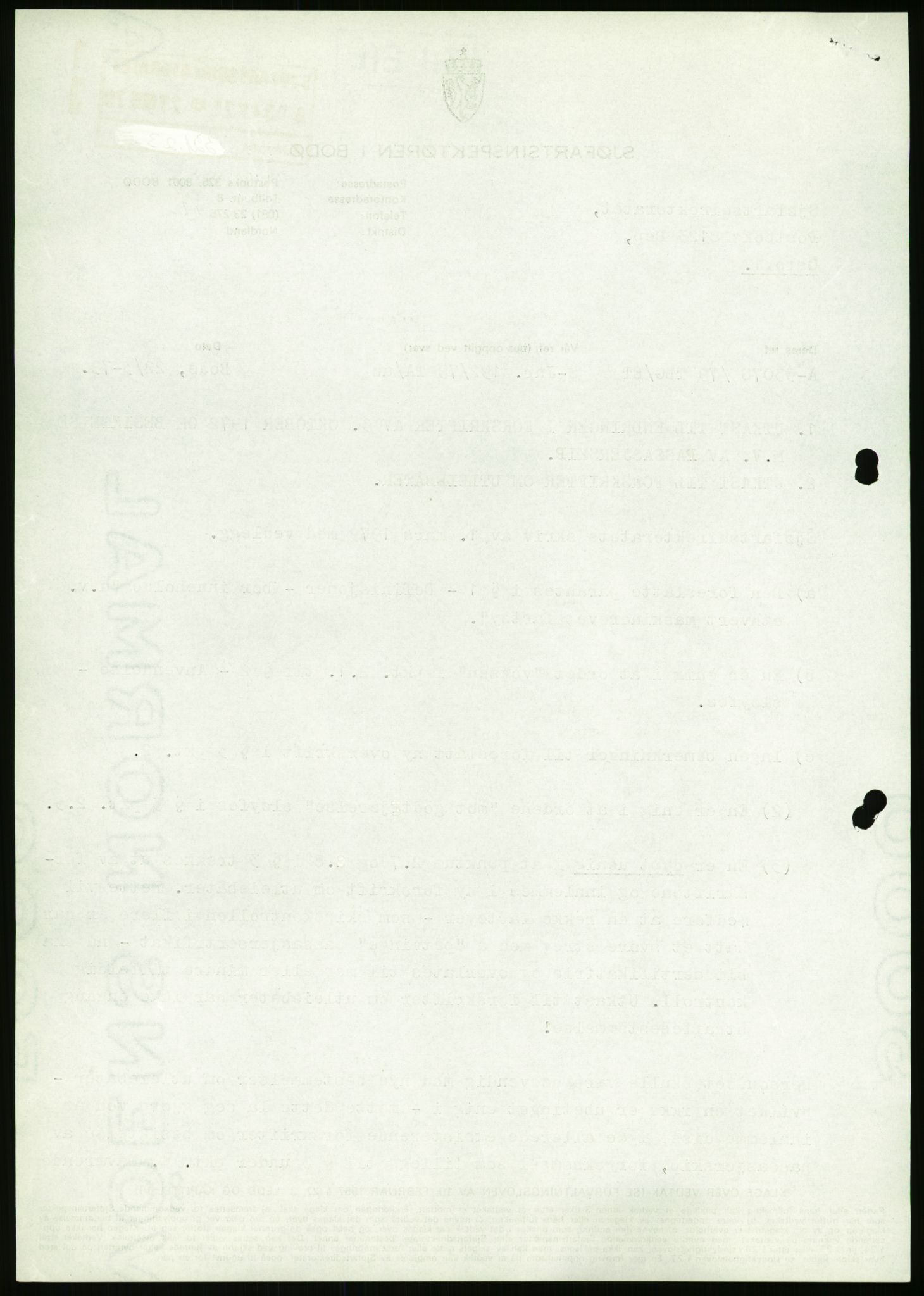 Sjøfartsdirektoratet med forløpere, generelt arkiv, AV/RA-S-1407/D/Du/Duc/L0642/0001: Skipskontrollen - Forskrifter / Forskrift om utleiebåter (2 mapper), 1978-1987, p. 326