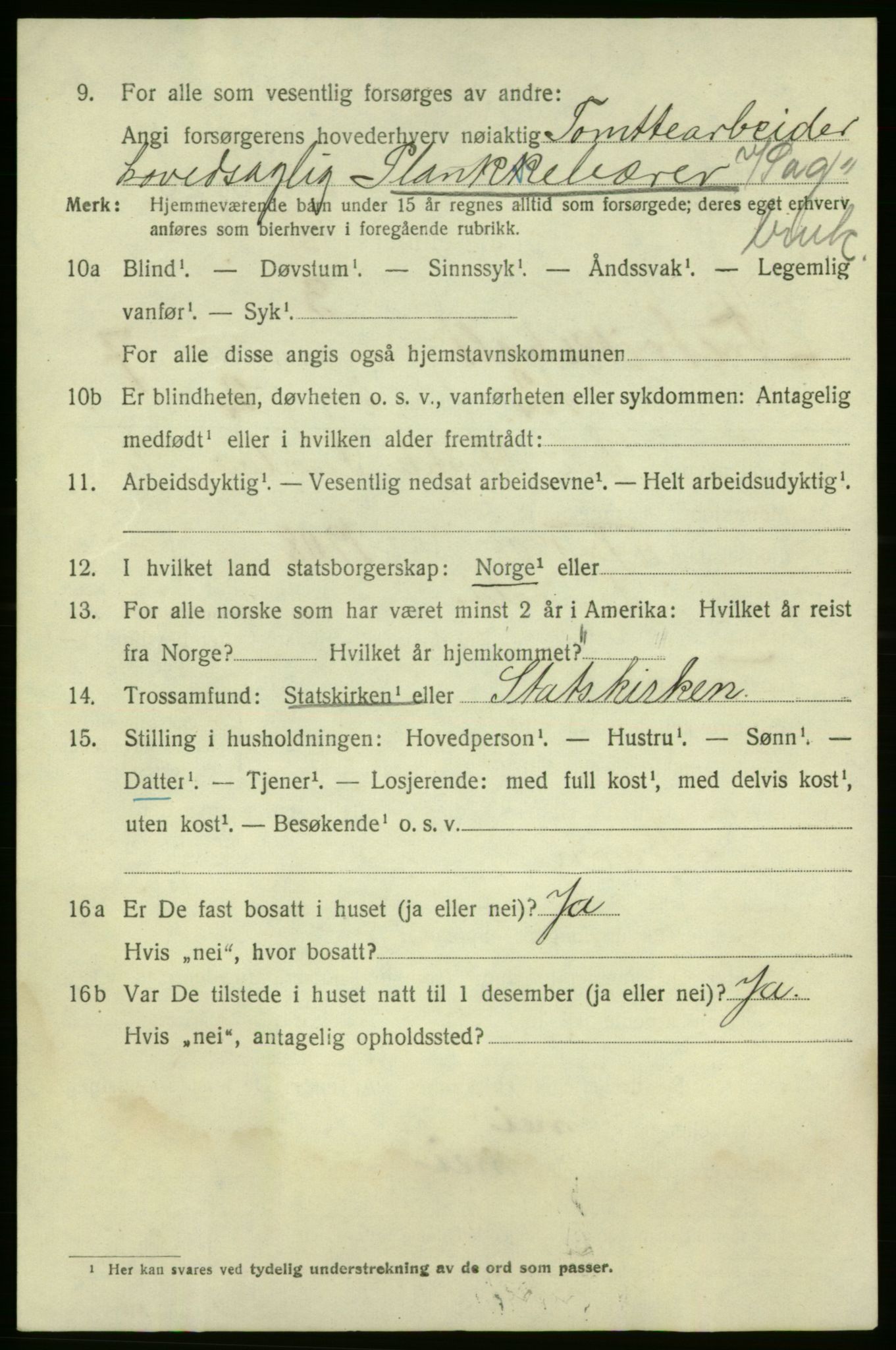 SAO, 1920 census for Fredrikshald, 1920, p. 14041