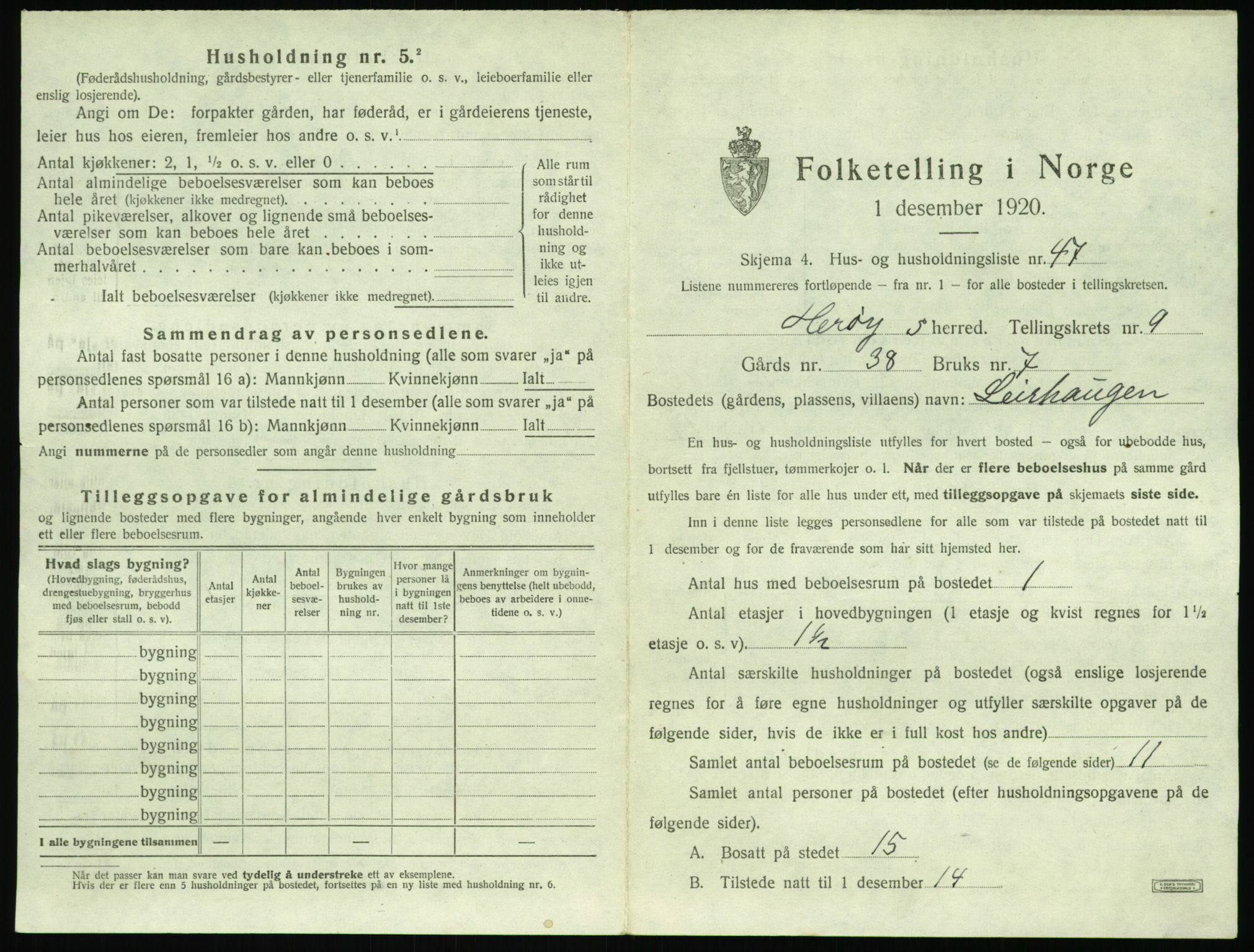 SAT, 1920 census for Herøy (MR), 1920, p. 789