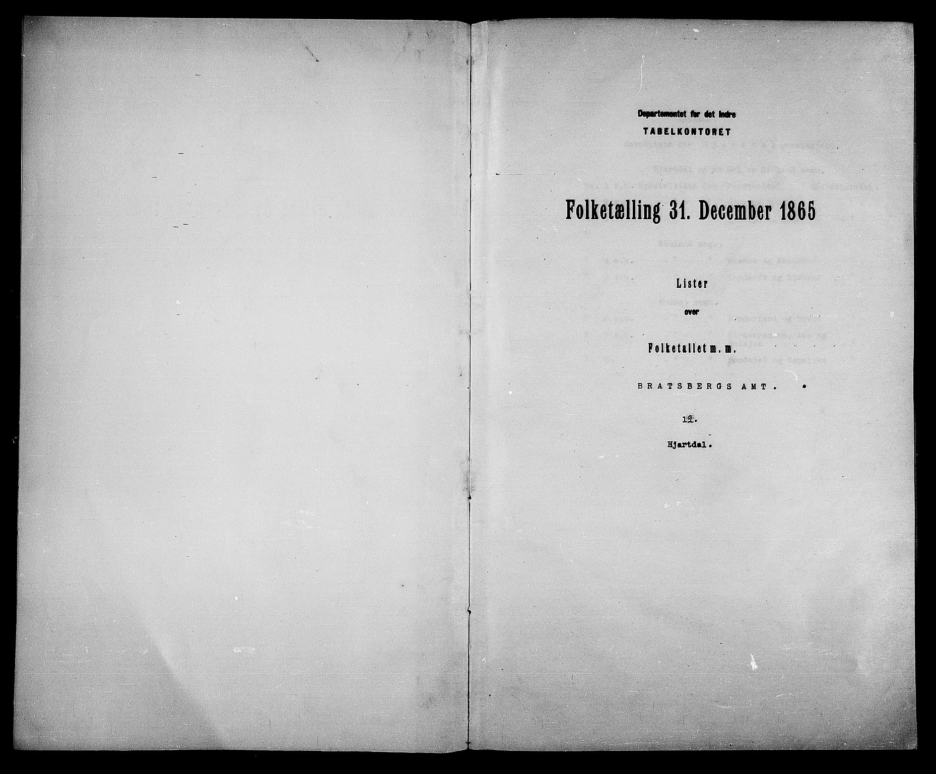 RA, 1865 census for Hjartdal, 1865, p. 3