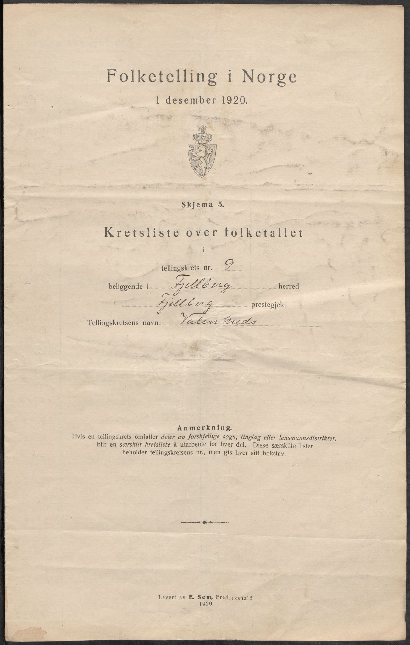 SAB, 1920 census for Fjelberg, 1920, p. 28