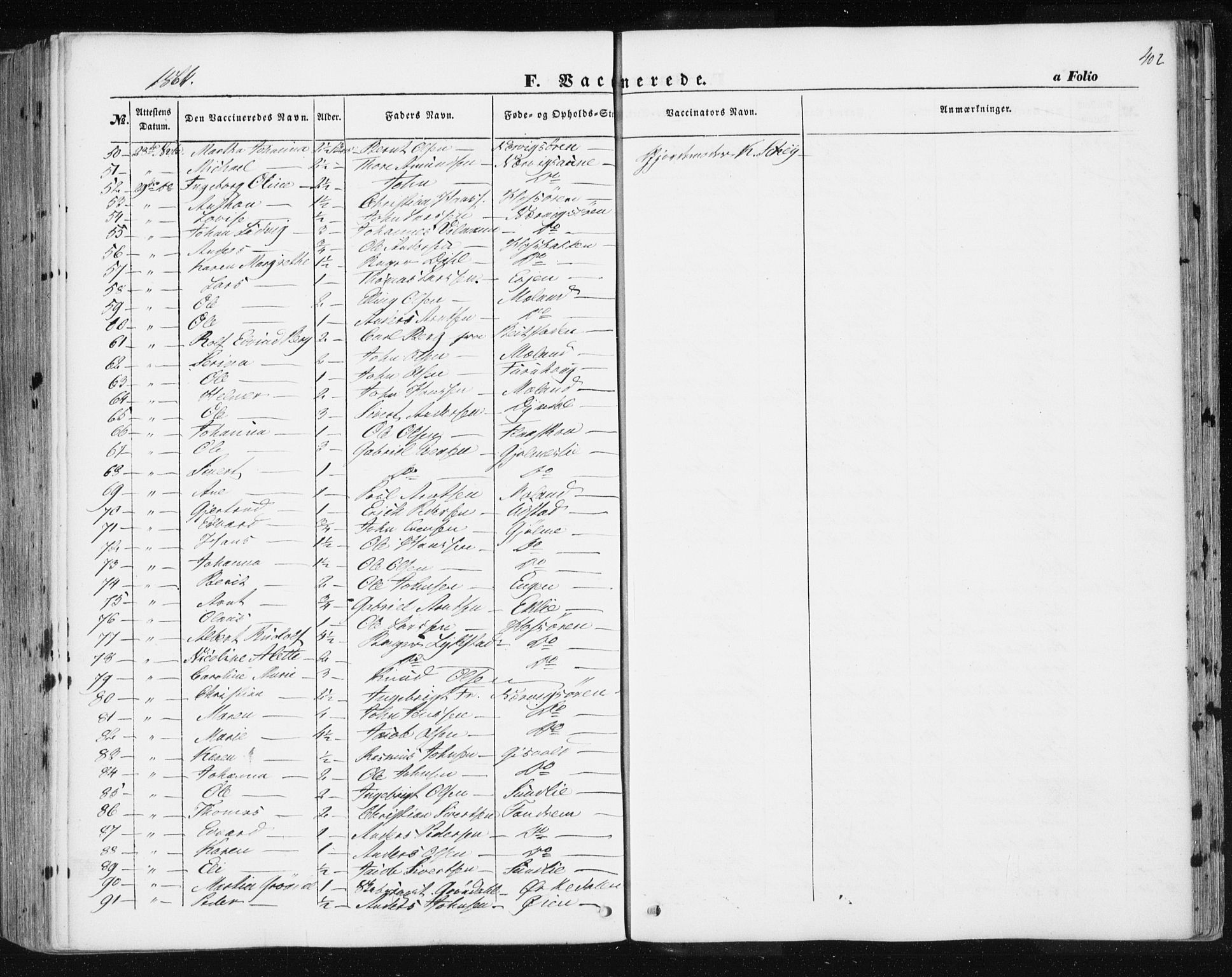 Ministerialprotokoller, klokkerbøker og fødselsregistre - Sør-Trøndelag, SAT/A-1456/668/L0806: Parish register (official) no. 668A06, 1854-1869, p. 402