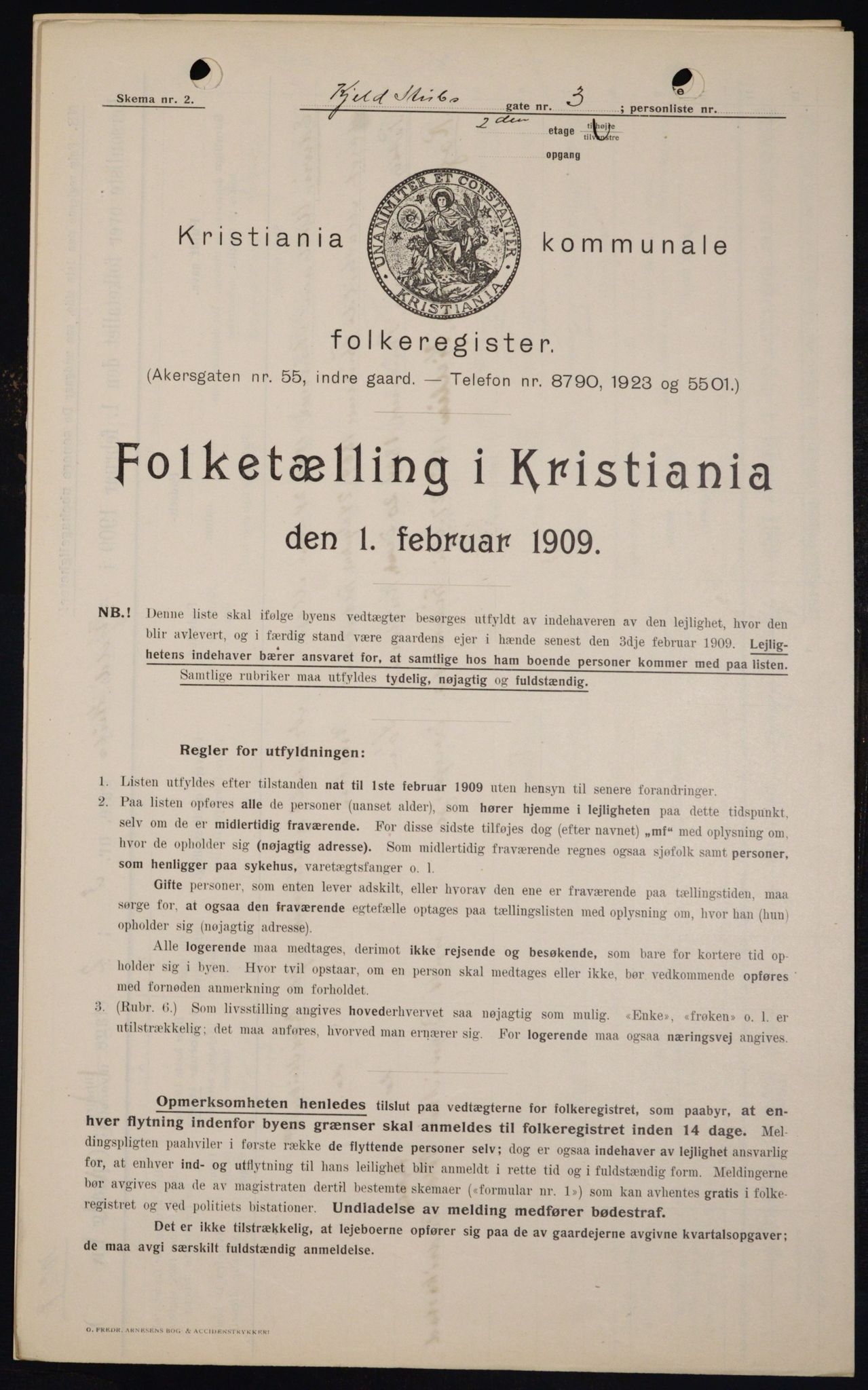 OBA, Municipal Census 1909 for Kristiania, 1909, p. 46938