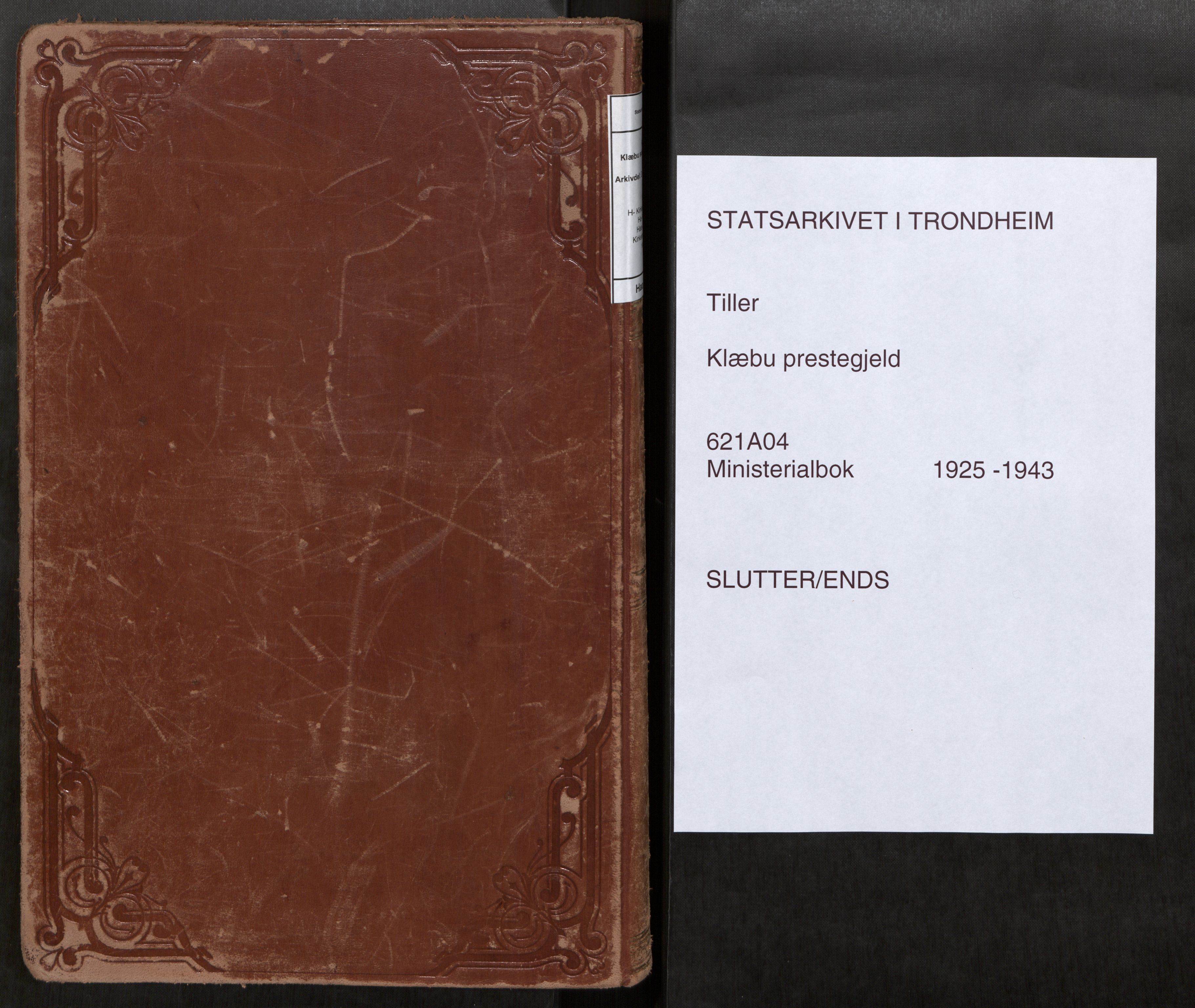 Klæbu sokneprestkontor, SAT/A-1112: Parish register (official) no. 4, 1925-1943